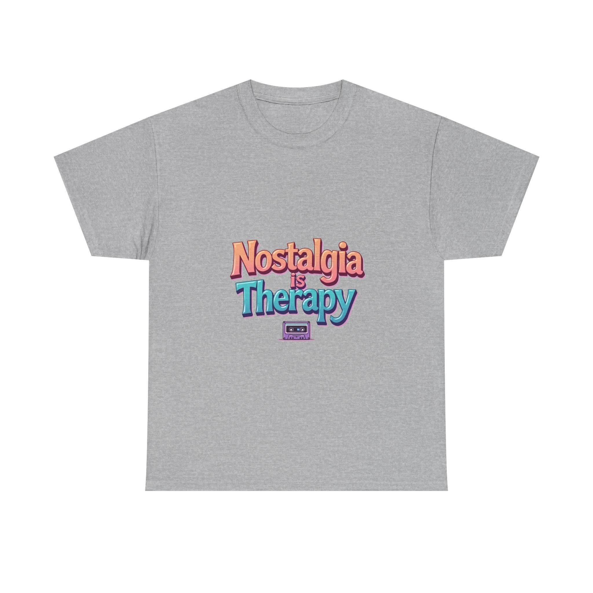 'Nostalgia Is Therapy' Retro 80s/90s Vintage Vibes T-Shirt
