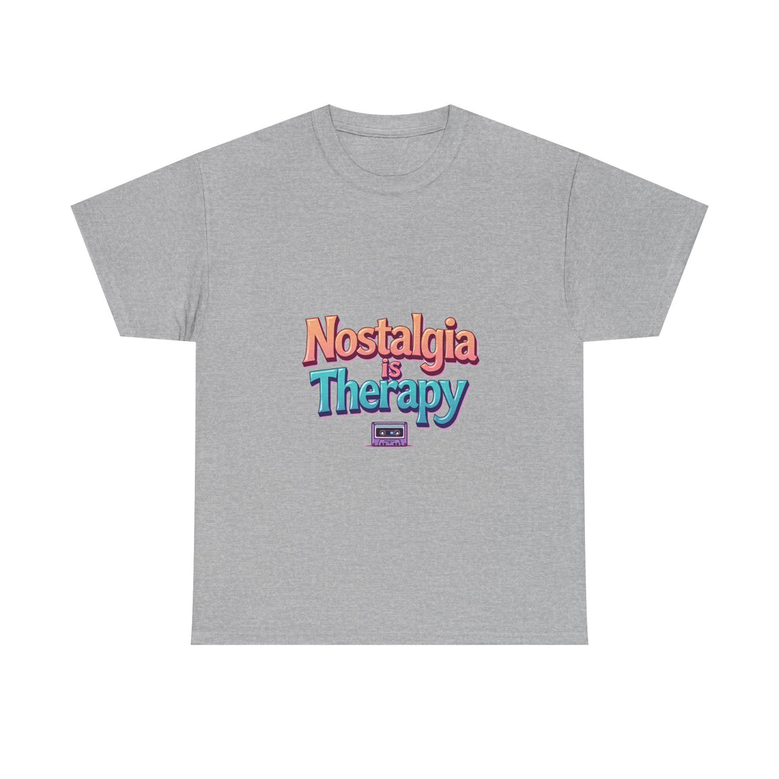 'Nostalgia Is Therapy' Retro 80s/90s Vintage Vibes T-Shirt