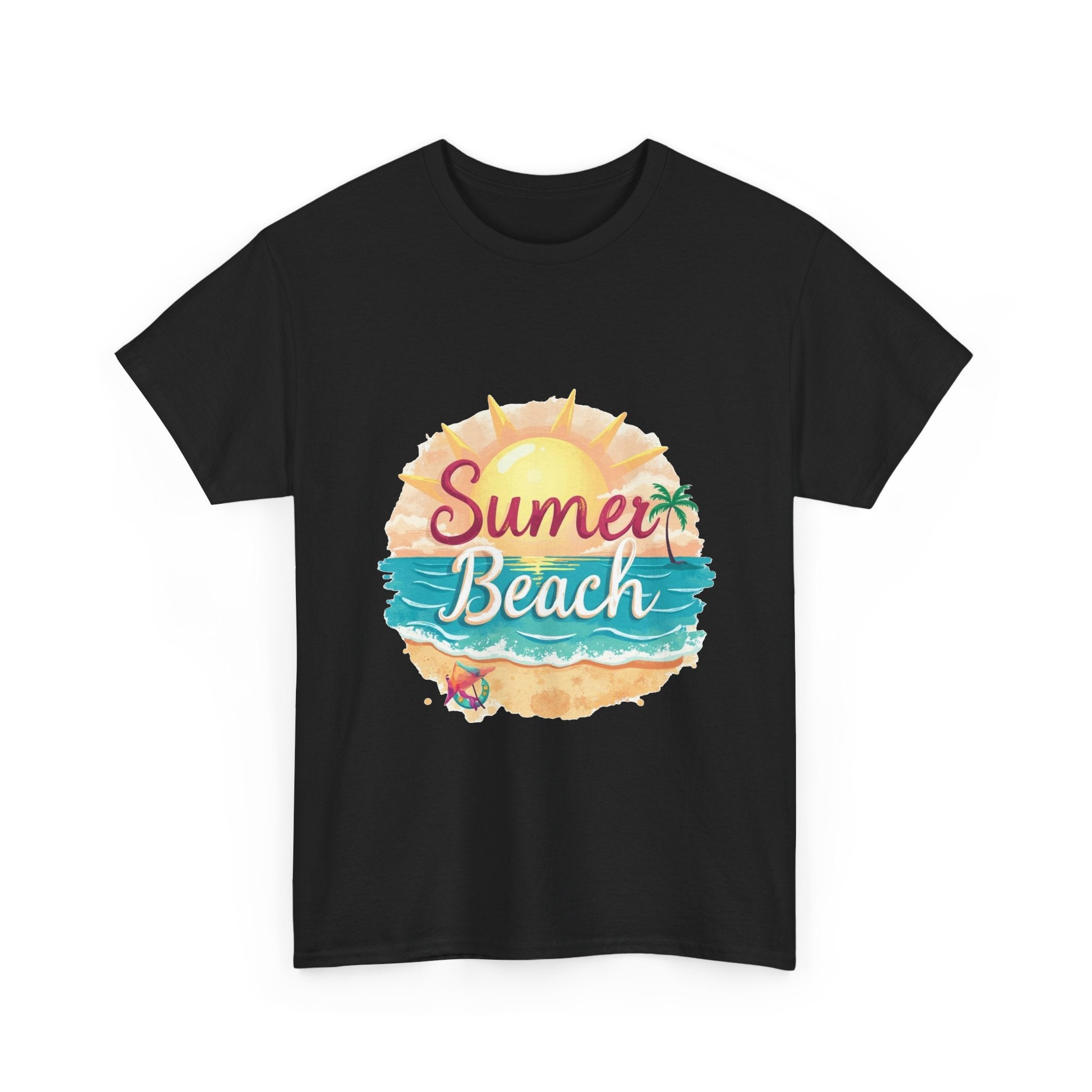 Retro Tropical Sunset Graphic T-Shirt
