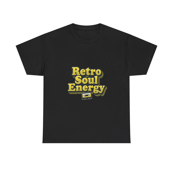 'Retro Soul Energy'  Vintage Vibe Graphic T-Shirt with Cassette Design
