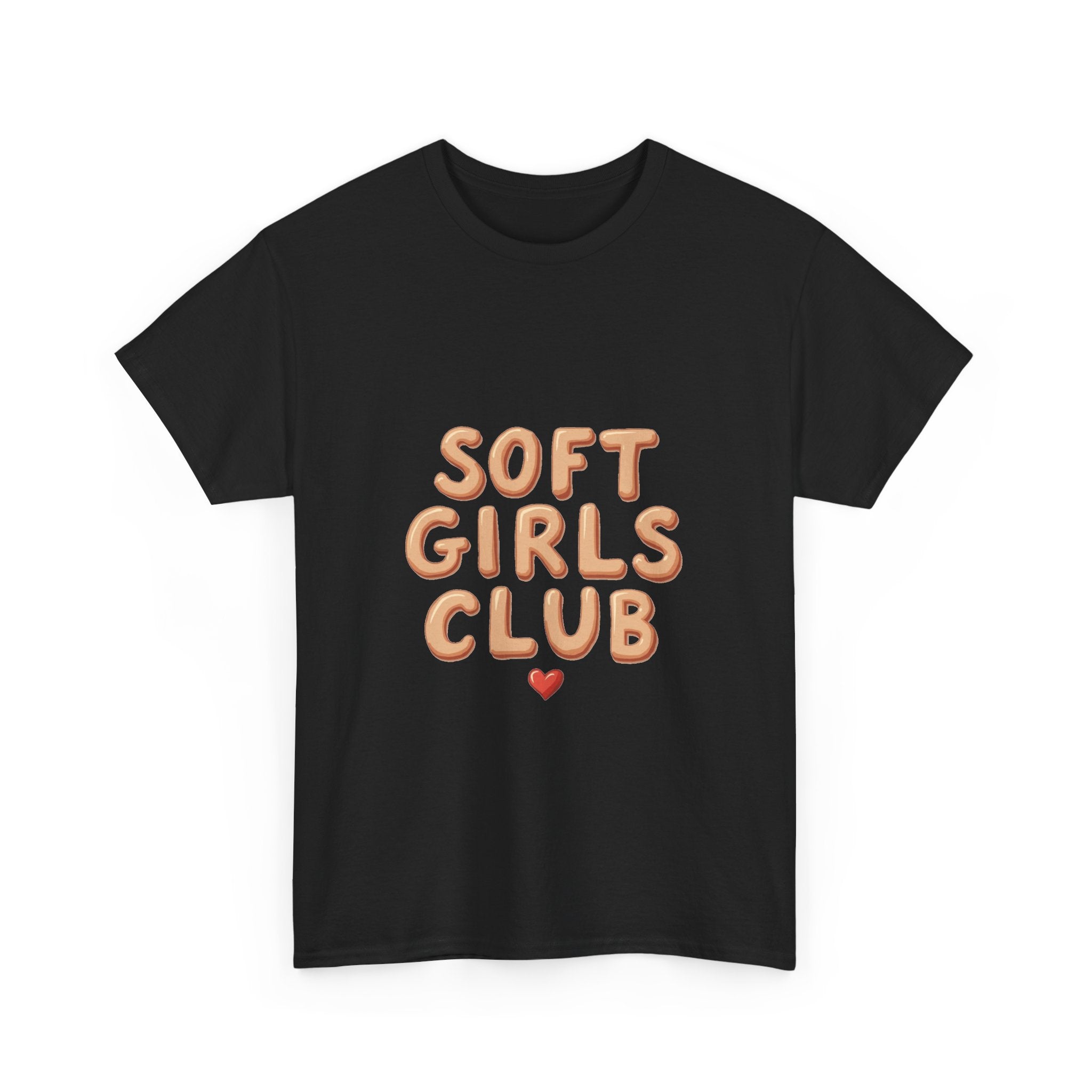 Soft Girls Club Cute Bubble Letter Graphic T-Shirt