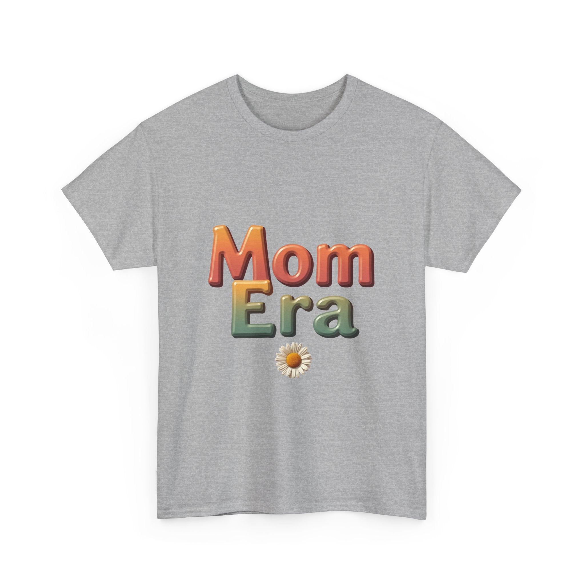 'Mom Era' Retro Gradient Mom T-Shirt with Daisy