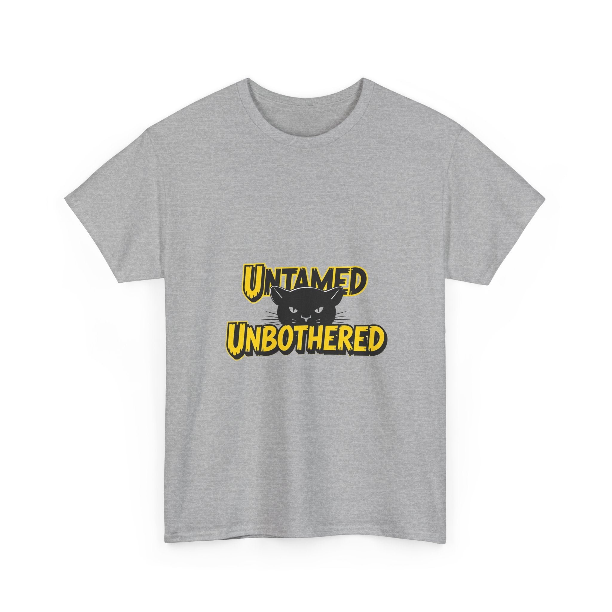 Untamed Unbothered Funny Cat Graphic T-Shirt