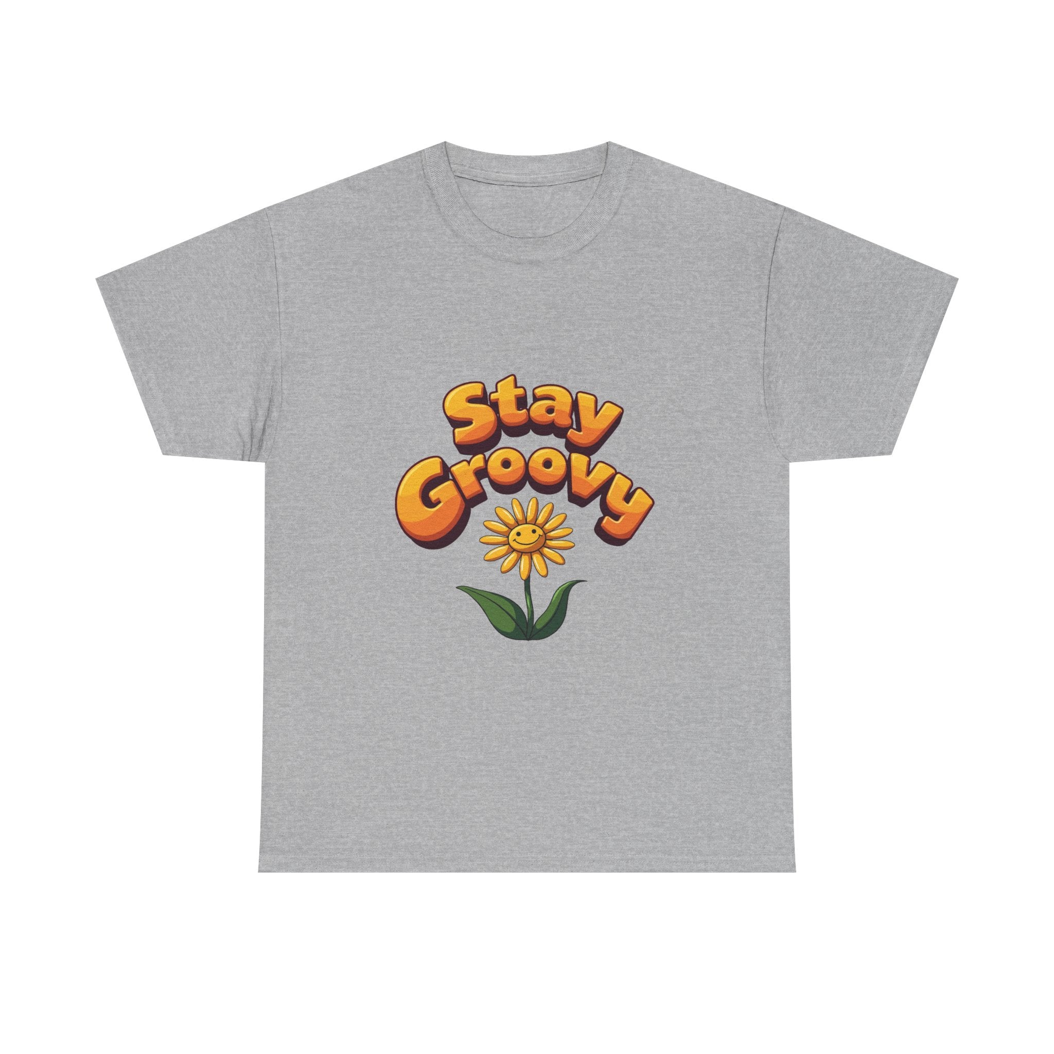 'Stay Groovy' Retro Flower Graphic T-Shirt