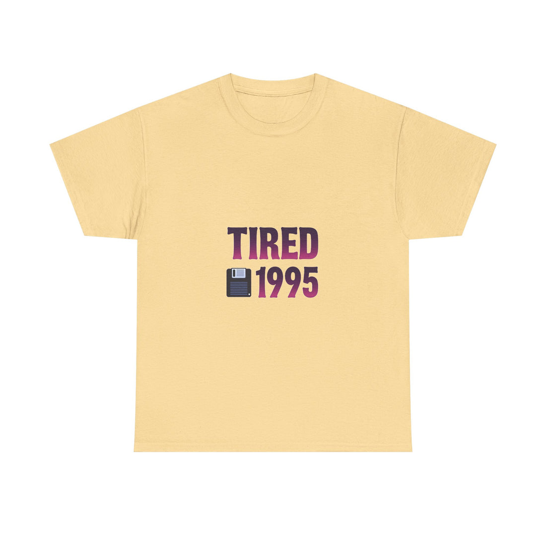 'Tired 1995' Retro Vintage Floppy Disk Graphic T-Shirt
