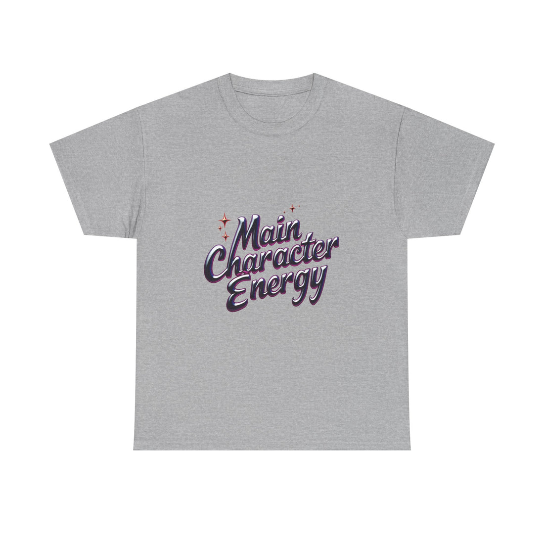 'Main Character Energy' Retro Script Graphic T-Shirt