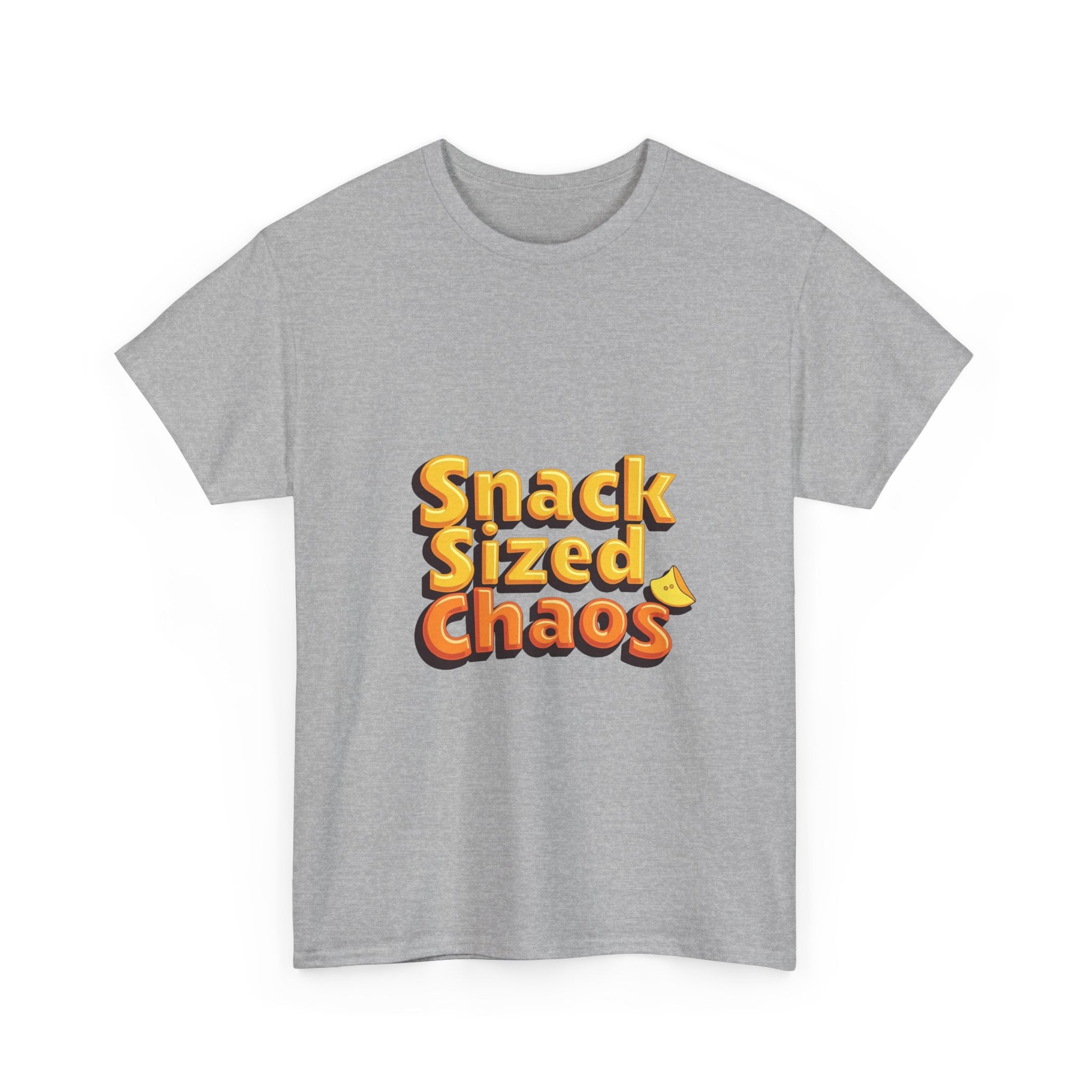 'Snack Sized Chaos' Funny Retro Snack Graphic T-Shirt