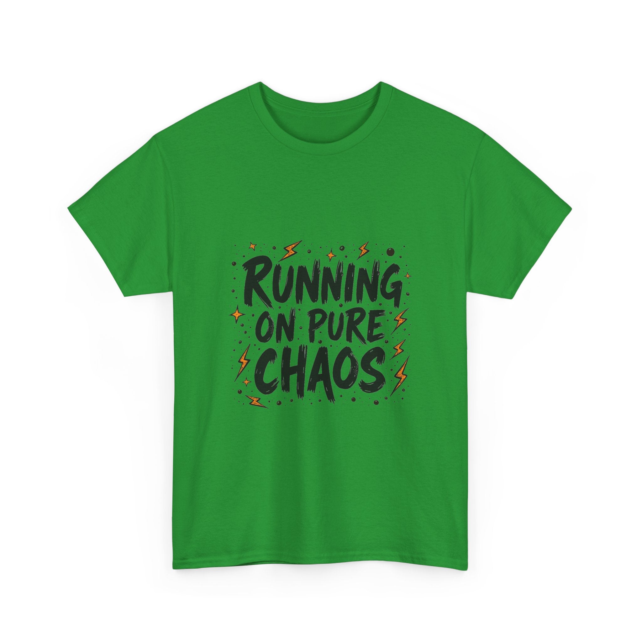 'Running On Pure Chaos' Funny Graphic T‑Shirt
