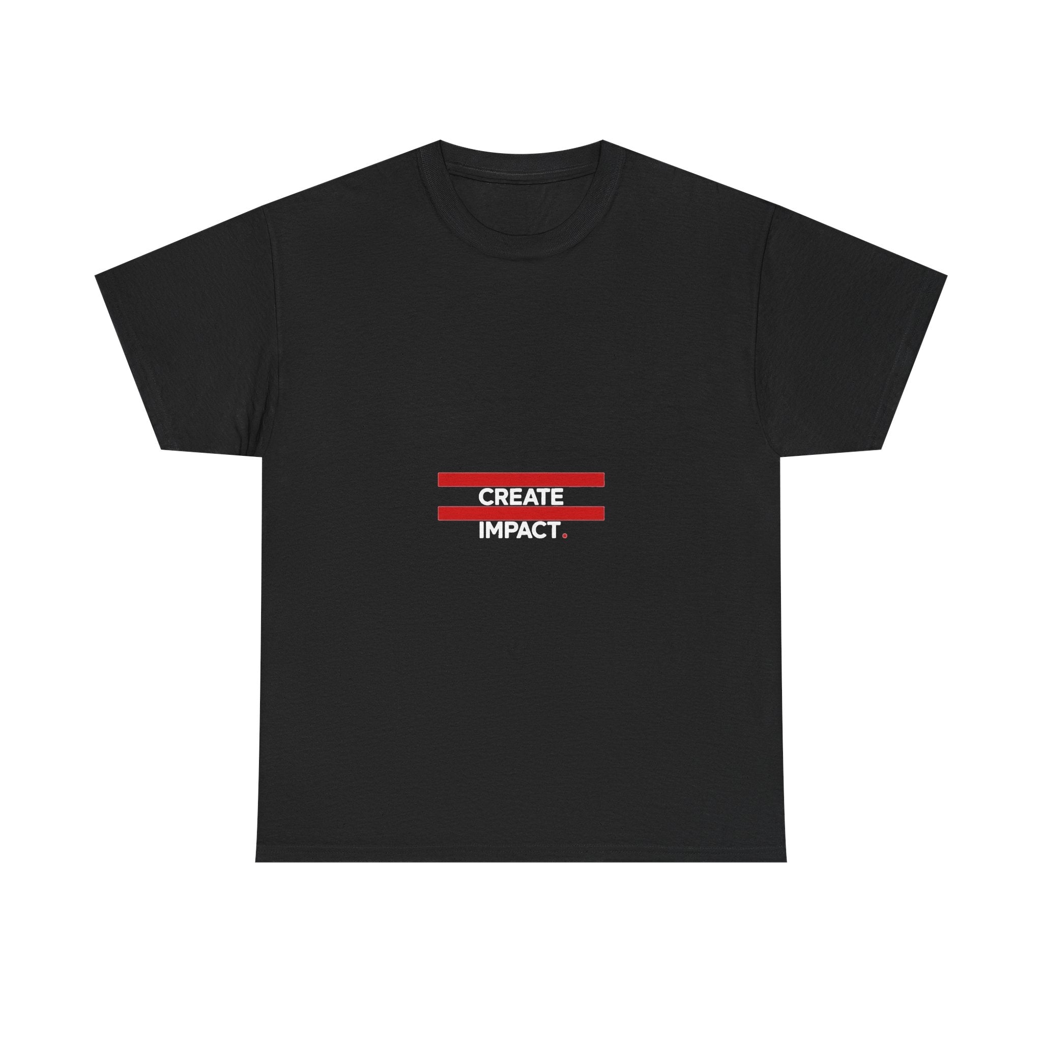 'CREATE IMPACT' Motivational Black T‑Shirt