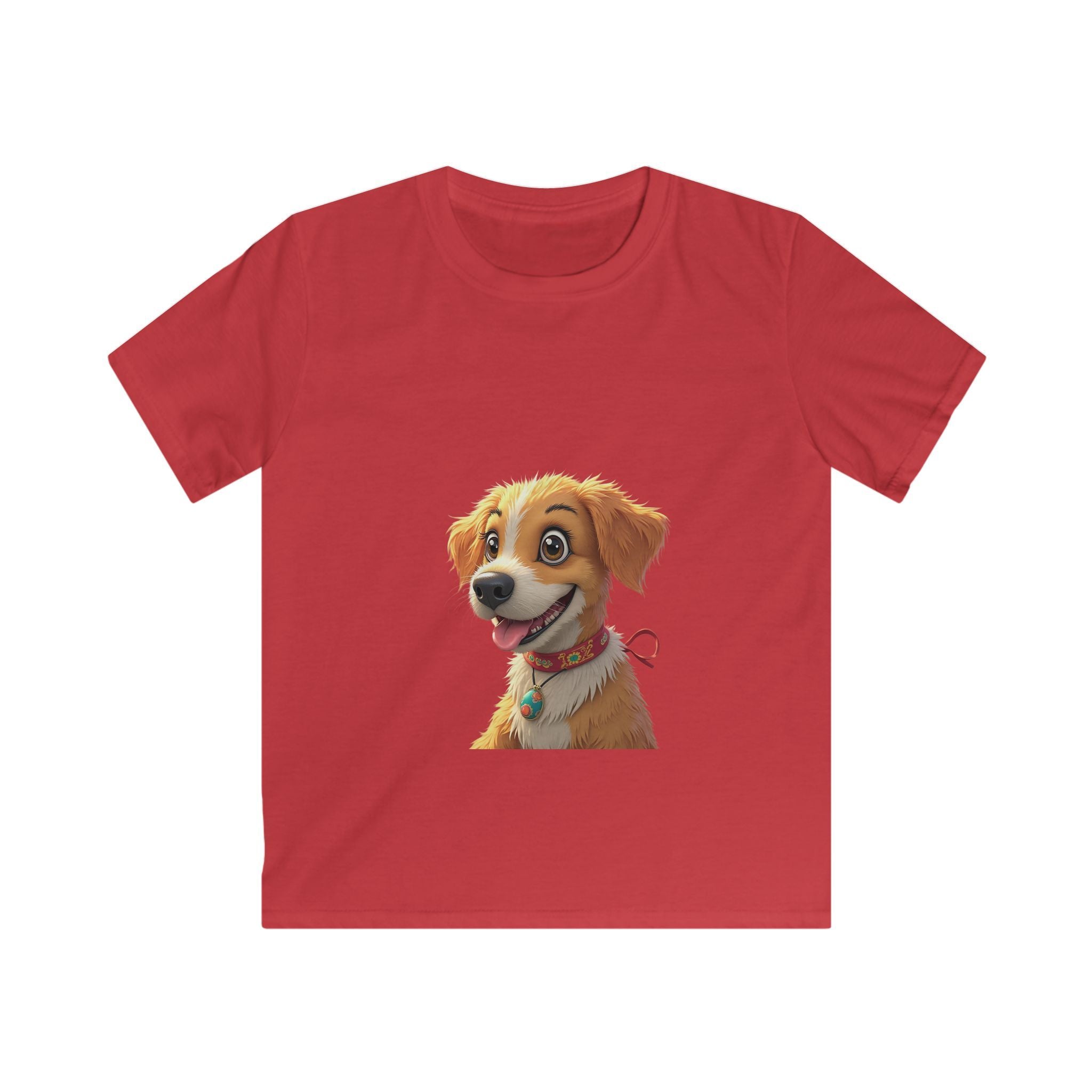 Smiling Golden Retriever Puppy Kids Graphic T-Shirt