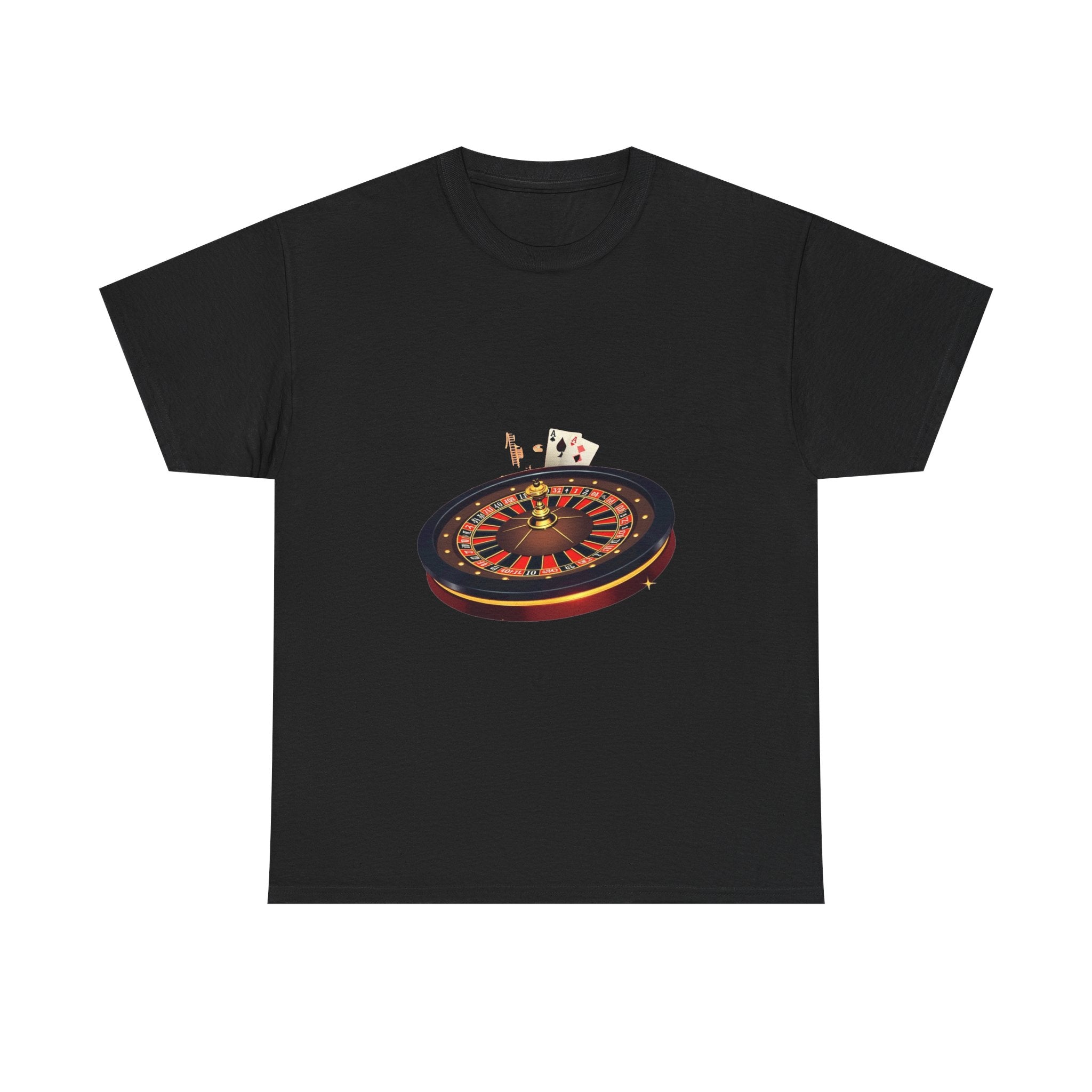 'Roulette & Card's Casino Vintage Gambling Graphic T‑Shirt