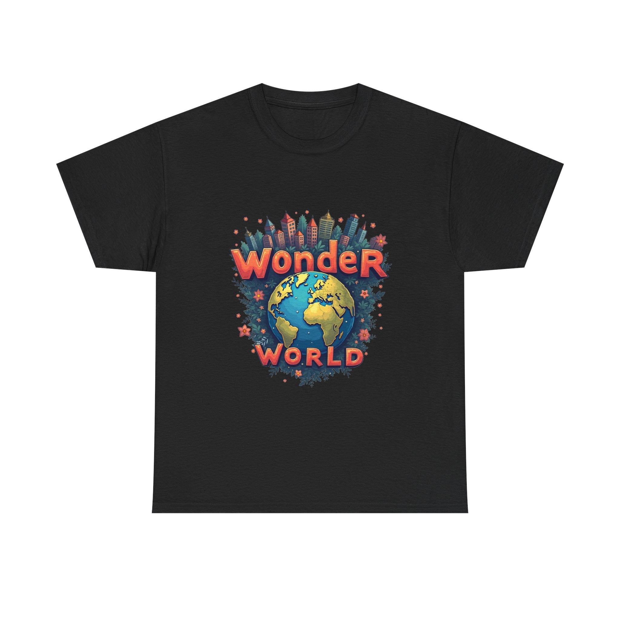 Wonder World Retro Earth Graphic T-Shirt for Travel Lovers