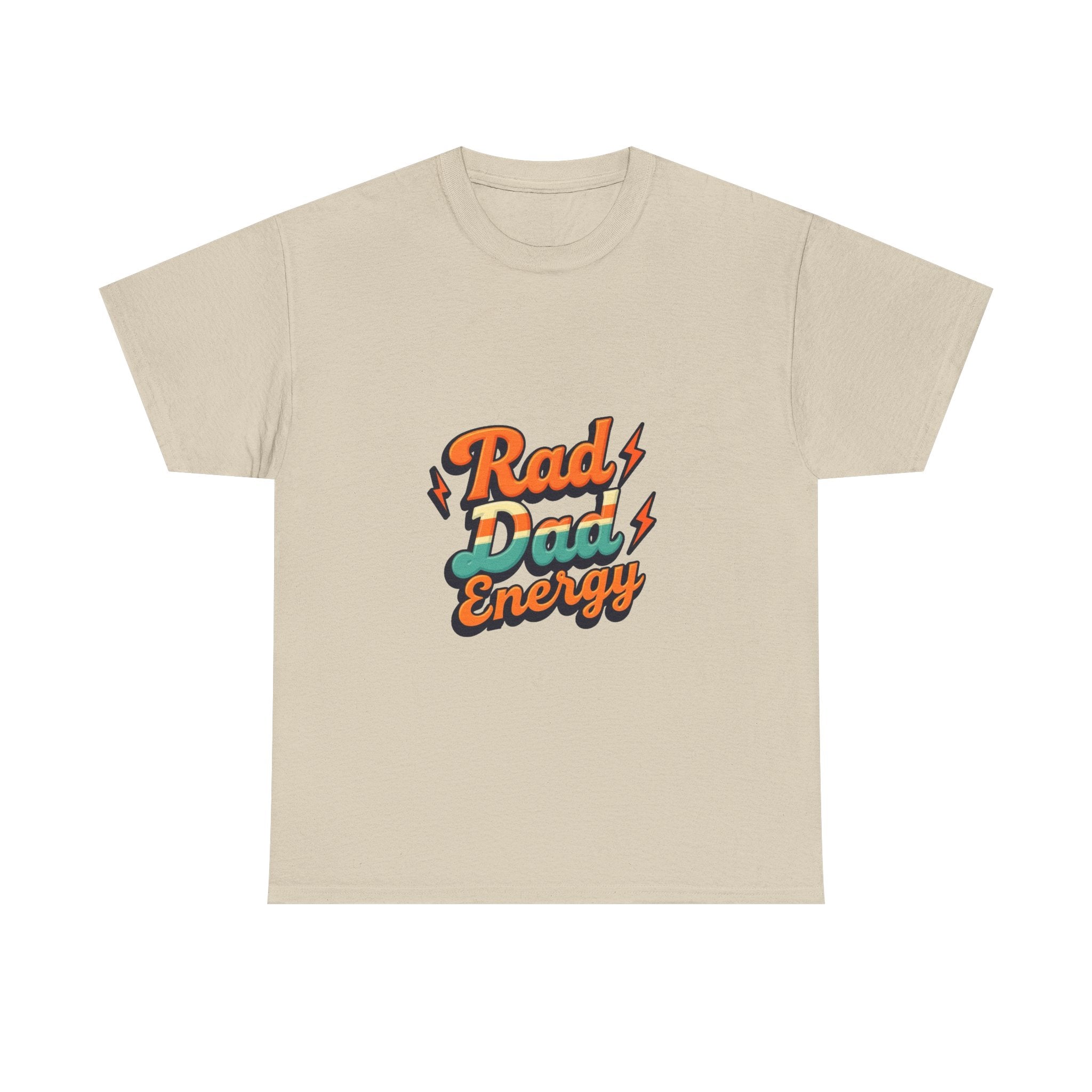 'Rad Dad Energy' Retro Lightning Fathers Day T-Shirt