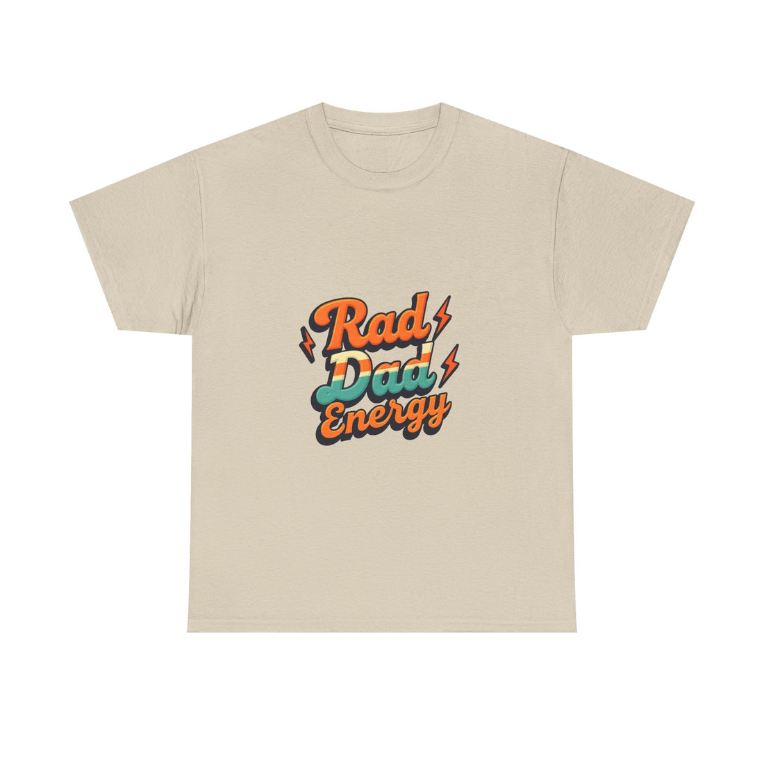 'Rad Dad Energy' Retro Lightning Fathers Day T-Shirt