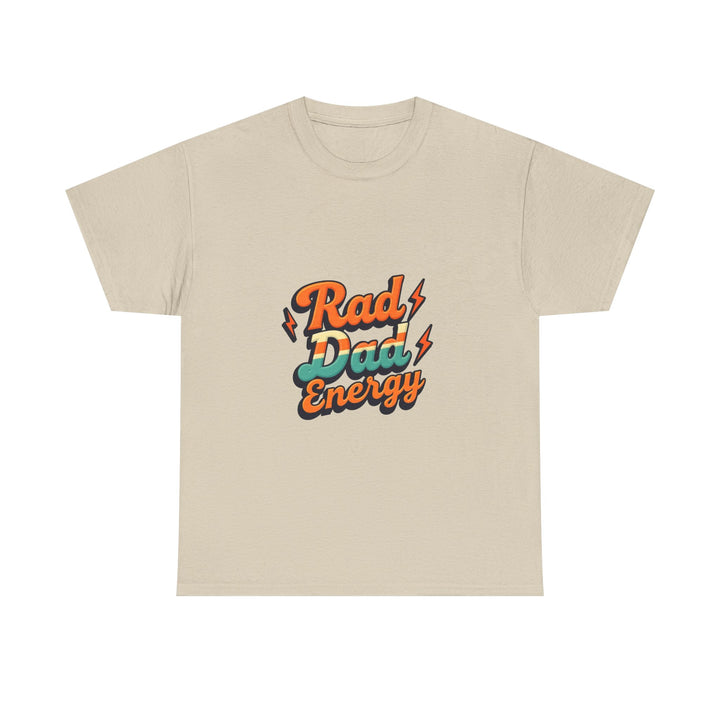 'Rad Dad Energy' Retro Lightning Fathers Day T-Shirt
