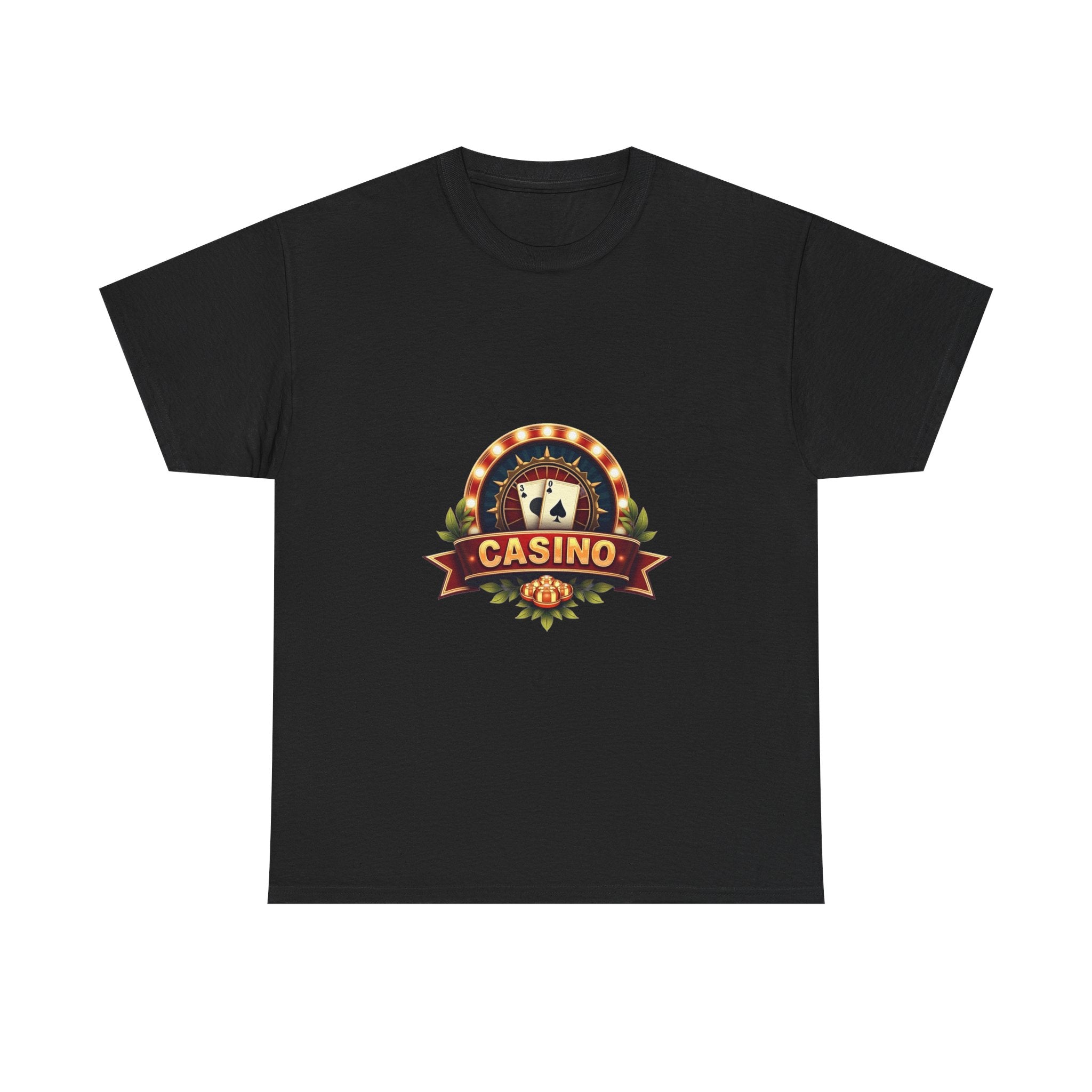 'Casino Retro Logo' Vintage Poker Chips & Cards T‑Shirt