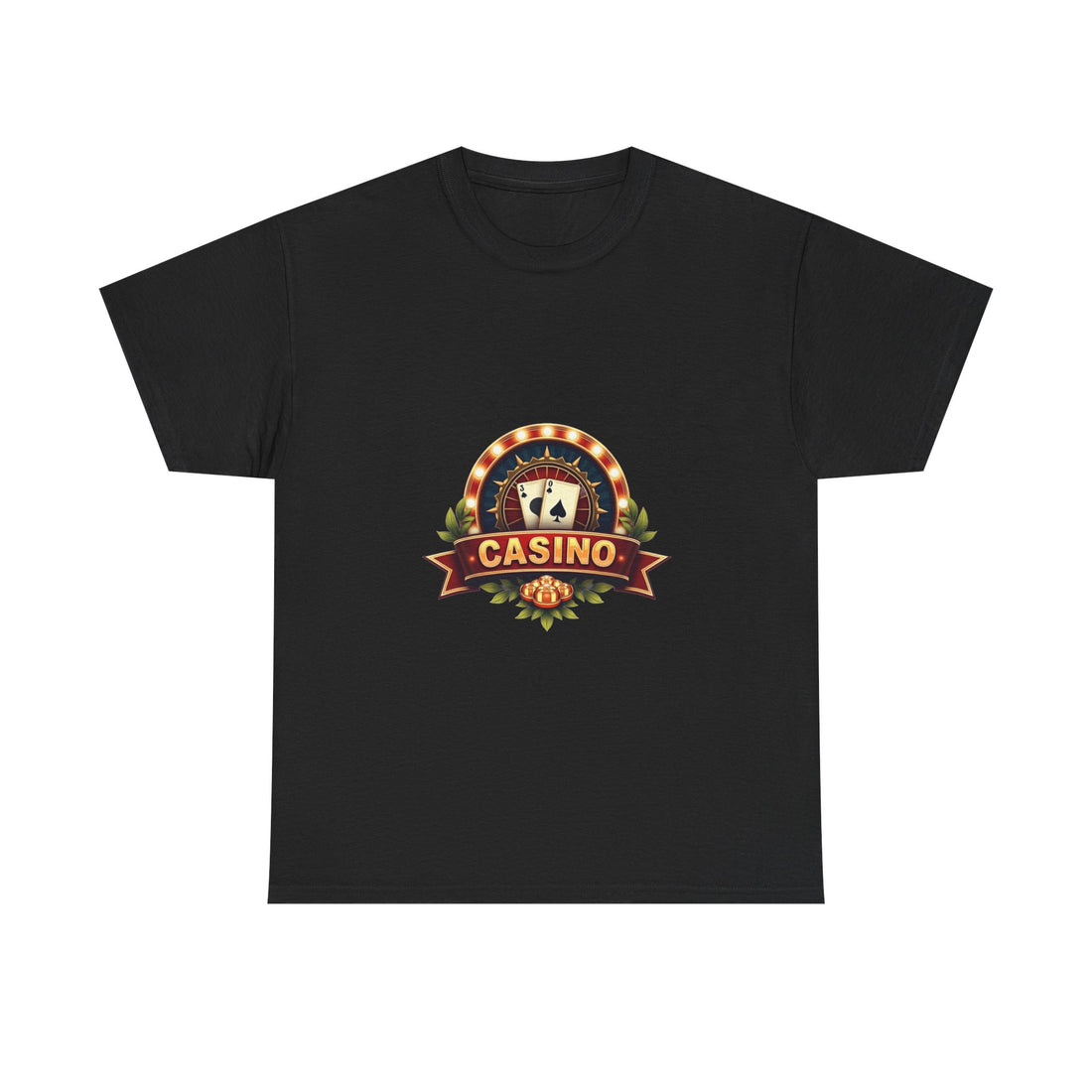 'Casino Retro Logo' Vintage Poker Chips & Cards T‑Shirt