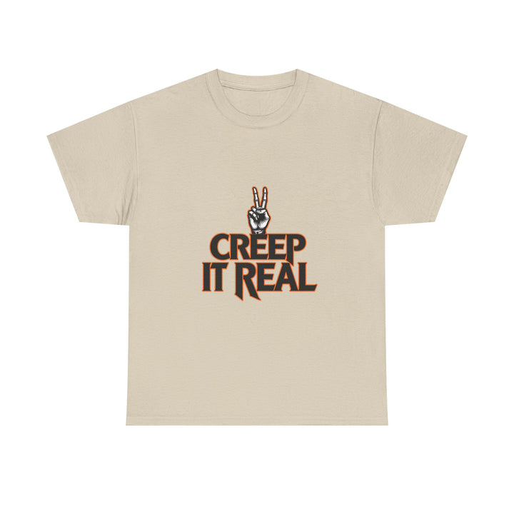 'Creep It Real'  Retro Peace Hand Graphic T-Shirt