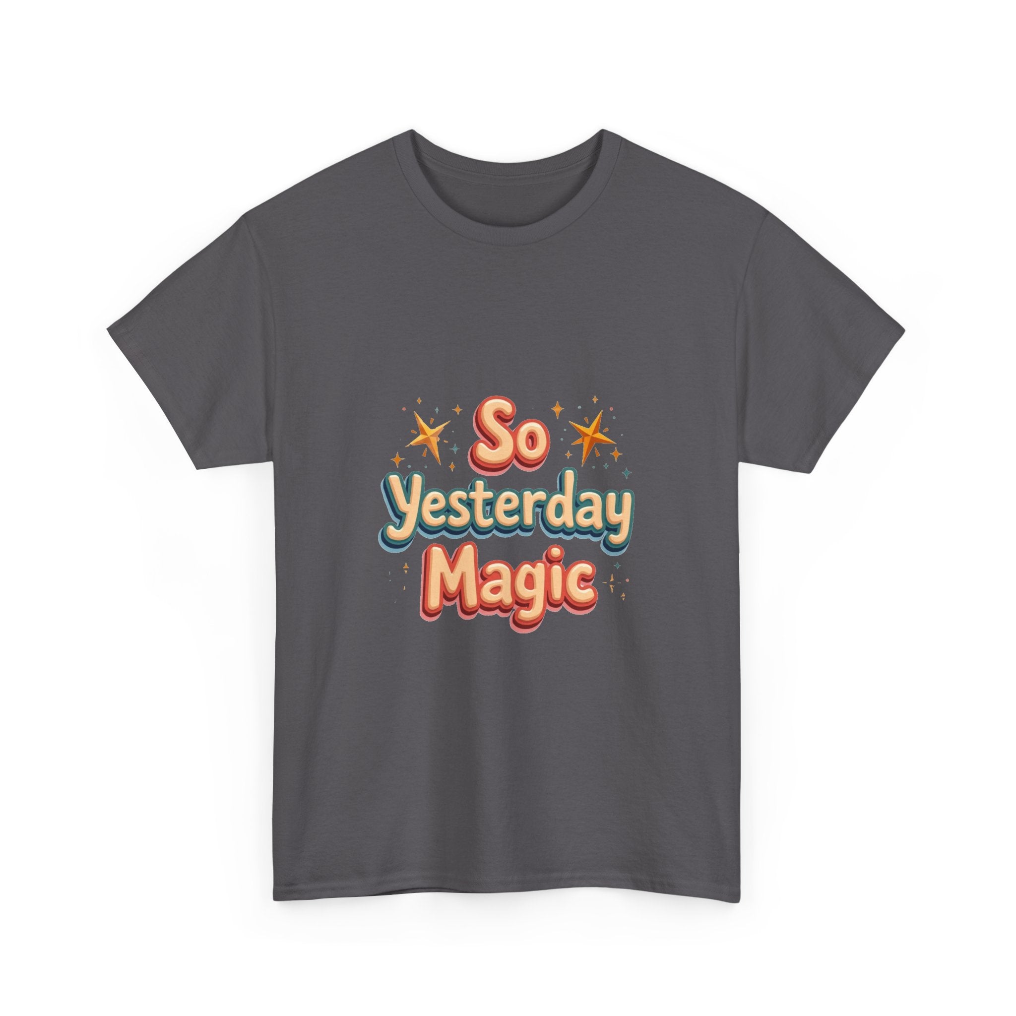 'So Yesterday Magic' Retro Sparkle Vintage Script T-Shirt