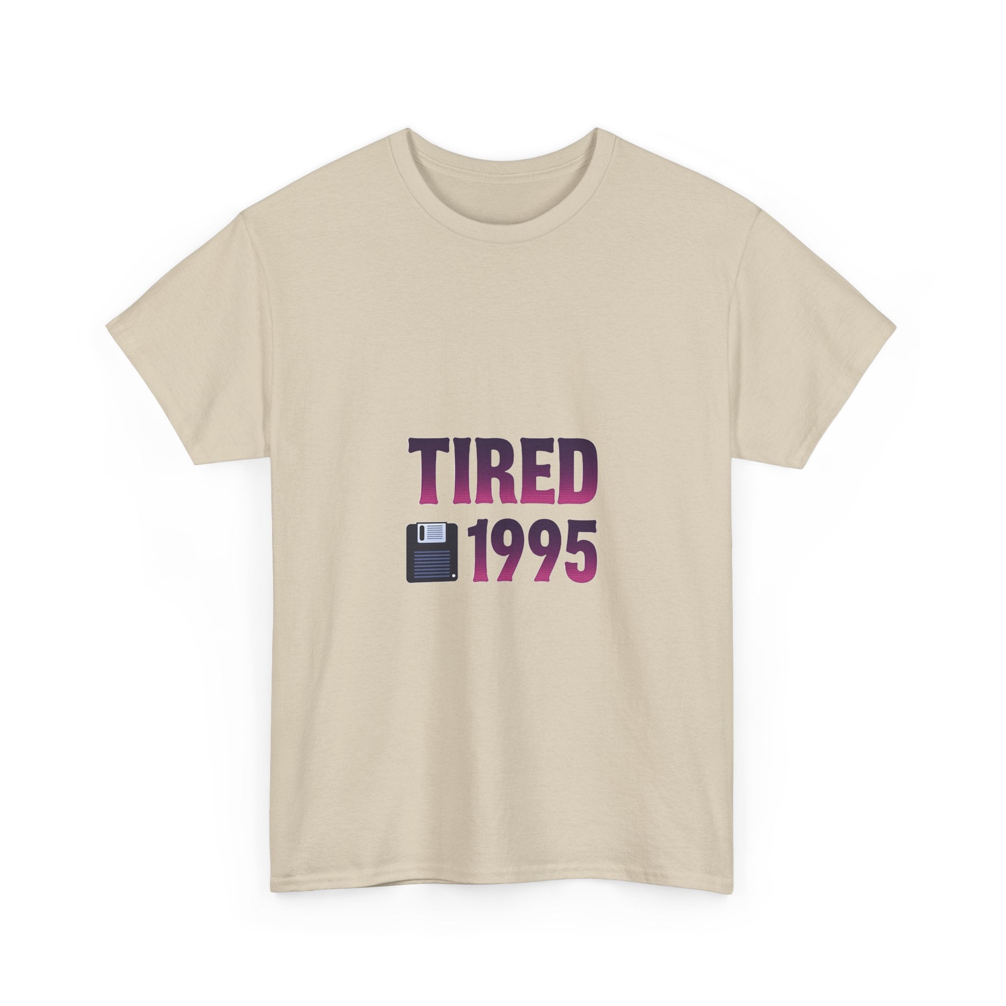 'Tired 1995' Retro Vintage Floppy Disk Graphic T-Shirt