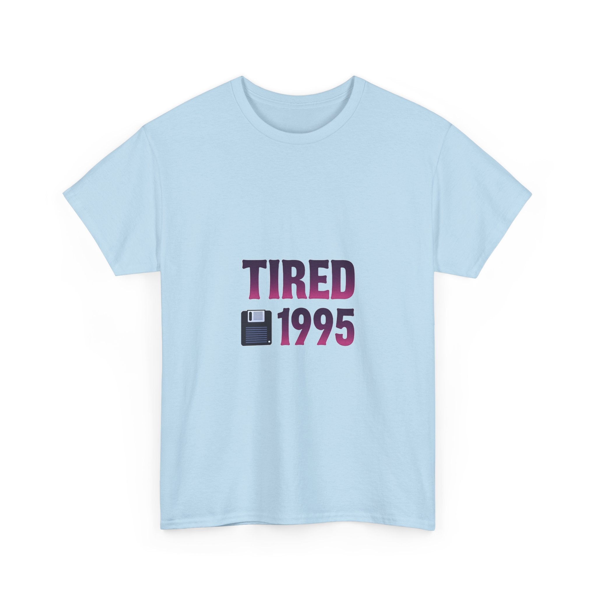 'Tired 1995' Retro Vintage Floppy Disk Graphic T-Shirt