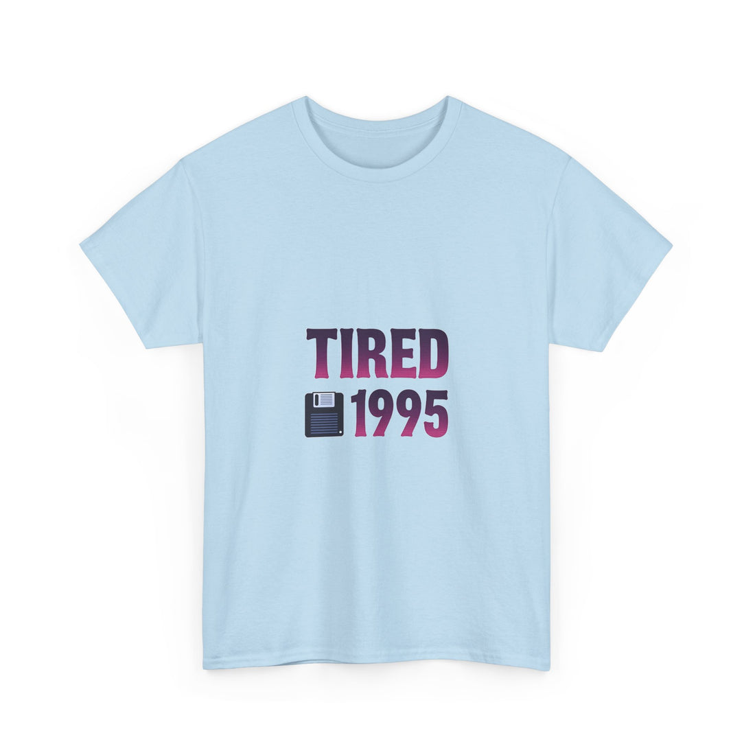 'Tired 1995' Retro Vintage Floppy Disk Graphic T-Shirt