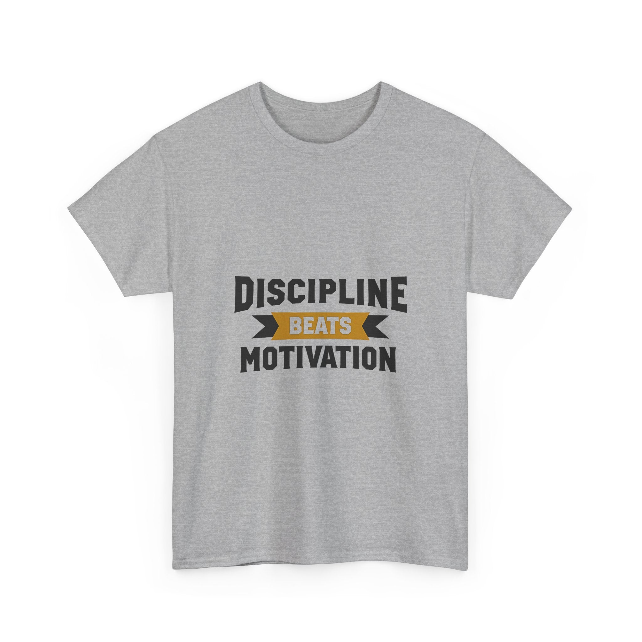 'Discipline Beats Motivation', Motivational Fitness T-Shirt