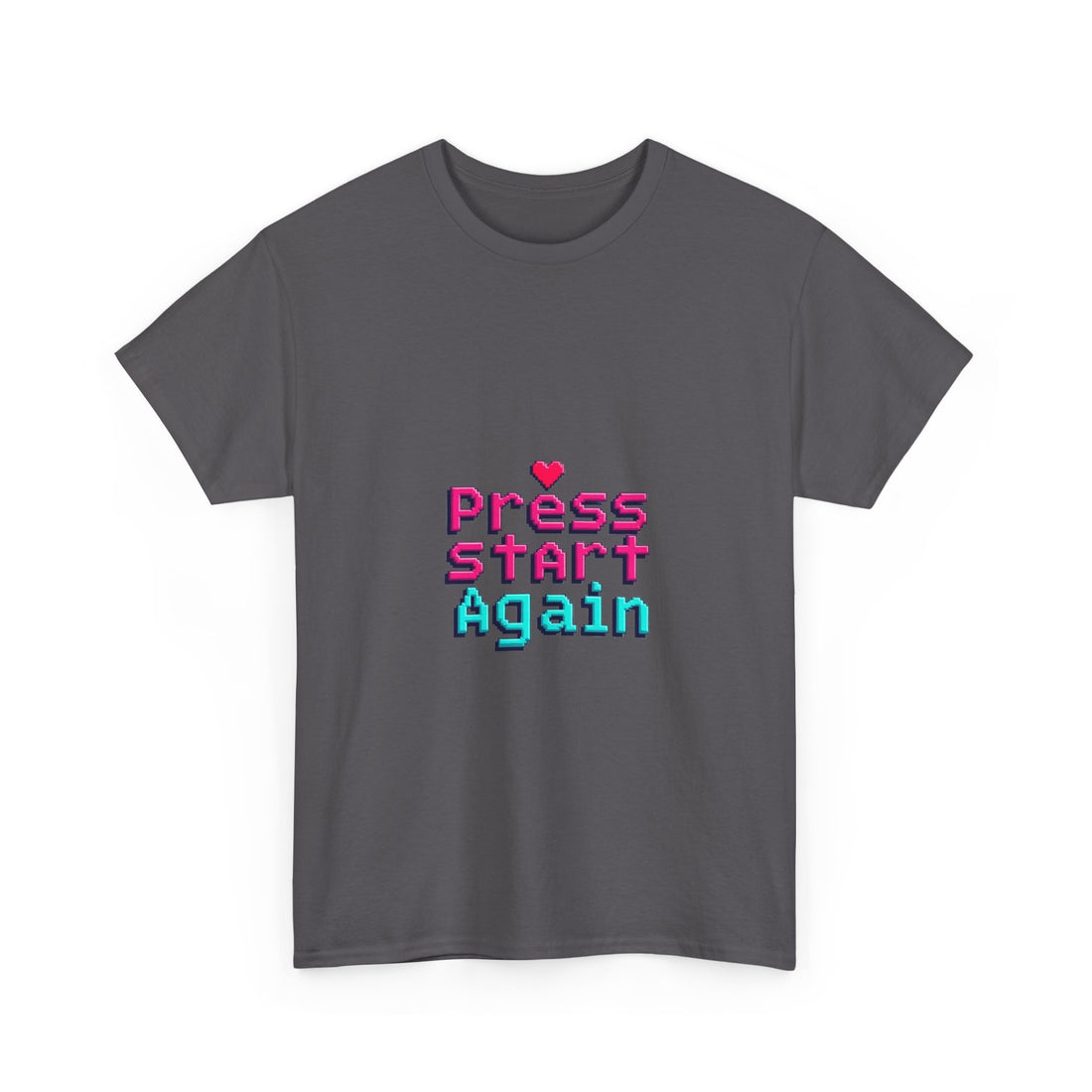 'Press Start Again' Retro Pixel Gaming T-Shirt