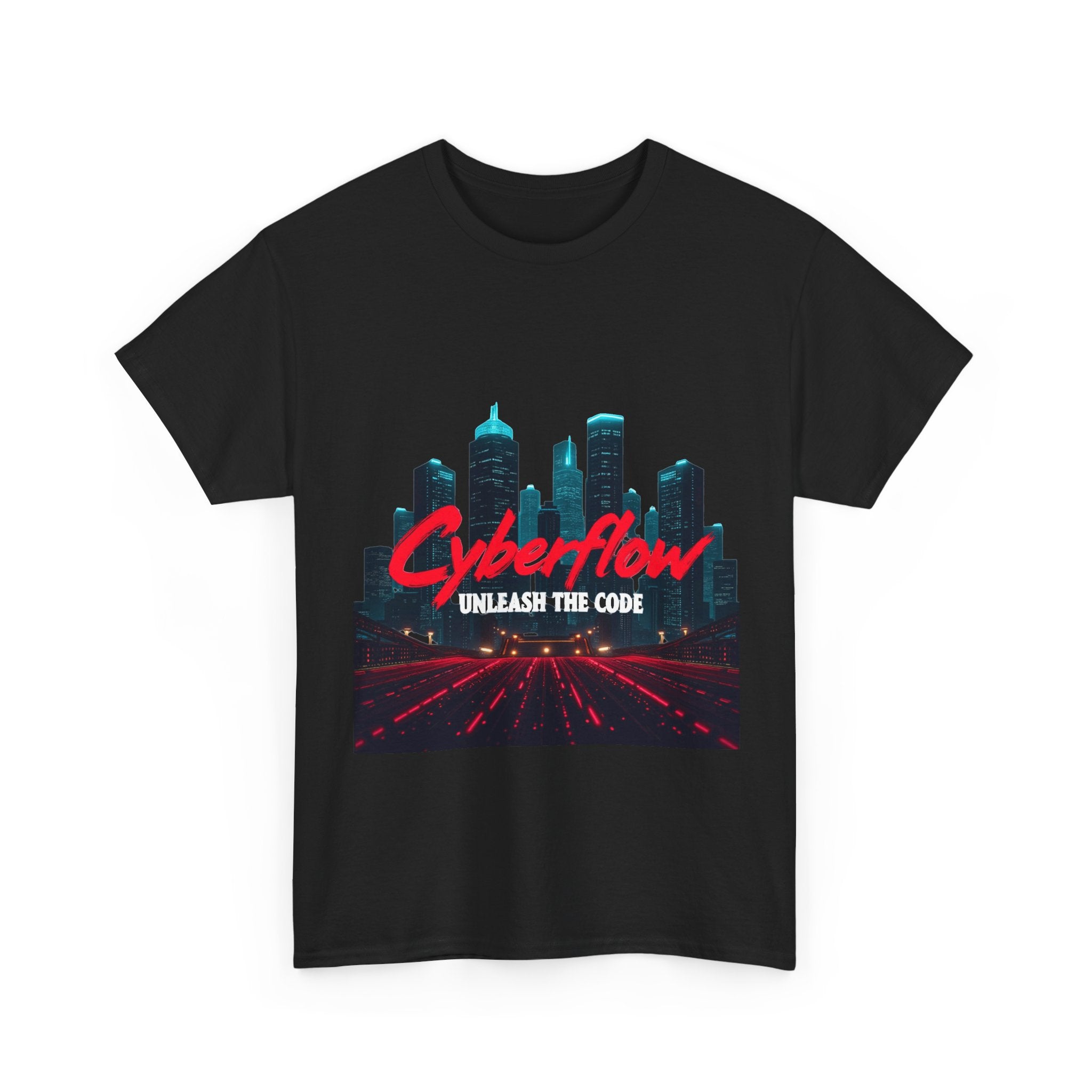 "Unleash the Code" Retro Futuristic City Graphic T-Shirt