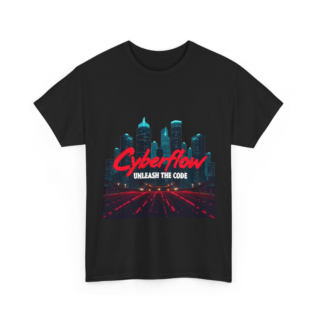 "Unleash the Code" Retro Futuristic City Graphic T-Shirt