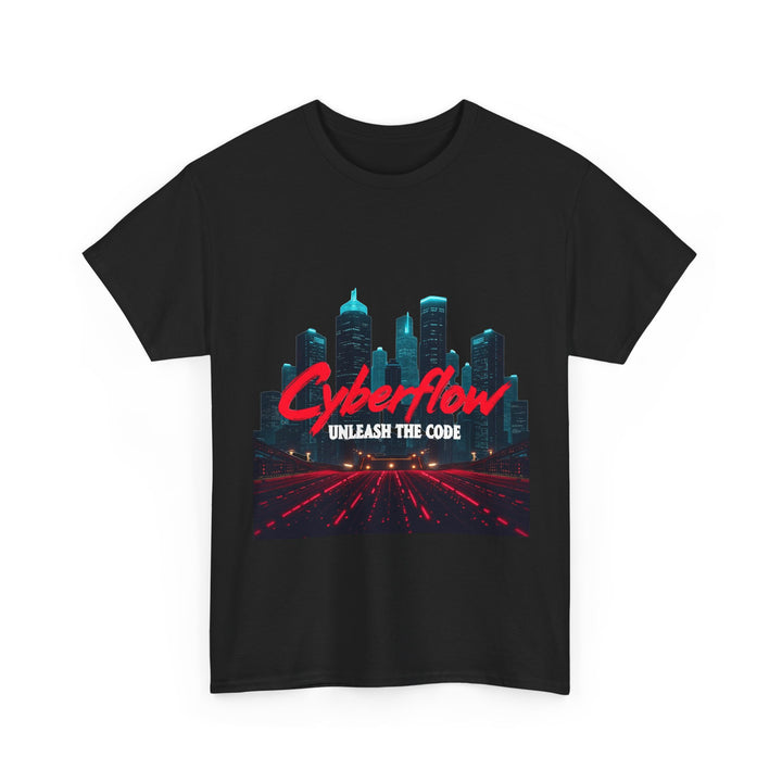 "Unleash the Code" Retro Futuristic City Graphic T-Shirt
