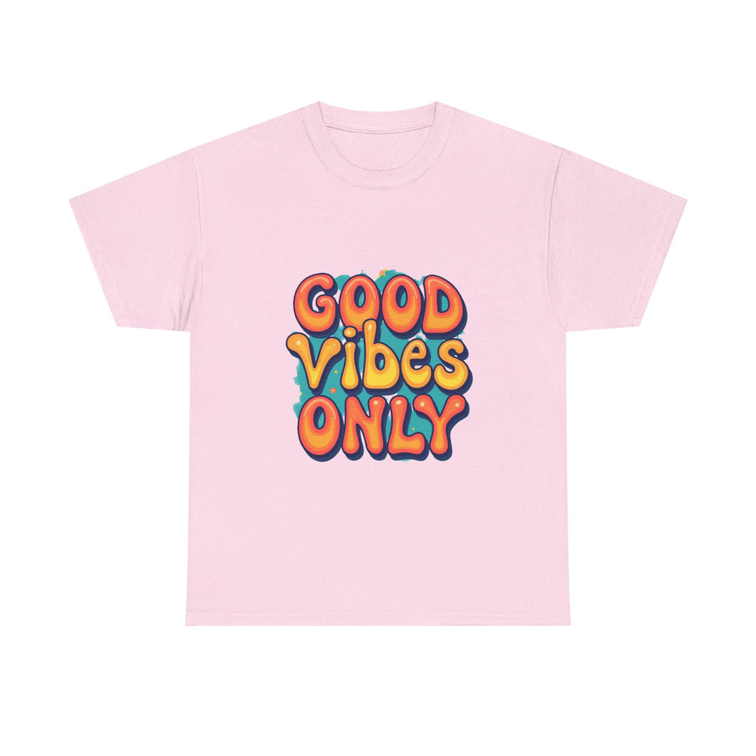 'Good Vibes Only' Retro Colorful Positive Graphic T-Shirt
