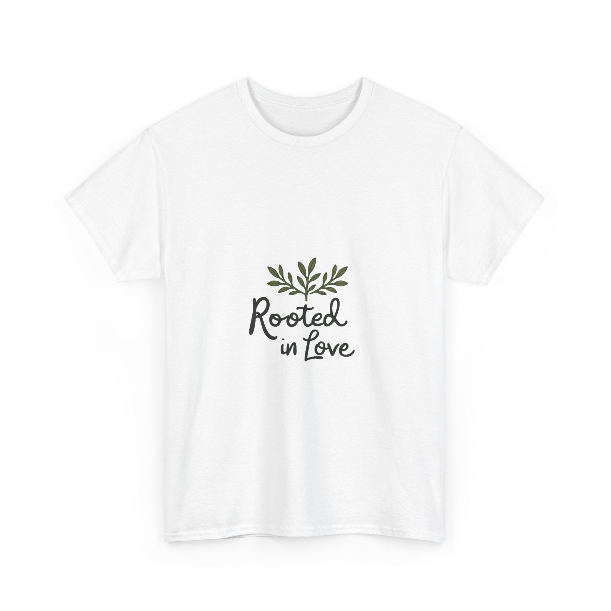 'Rooted in Love' Botanical Script Graphic T- Shirt