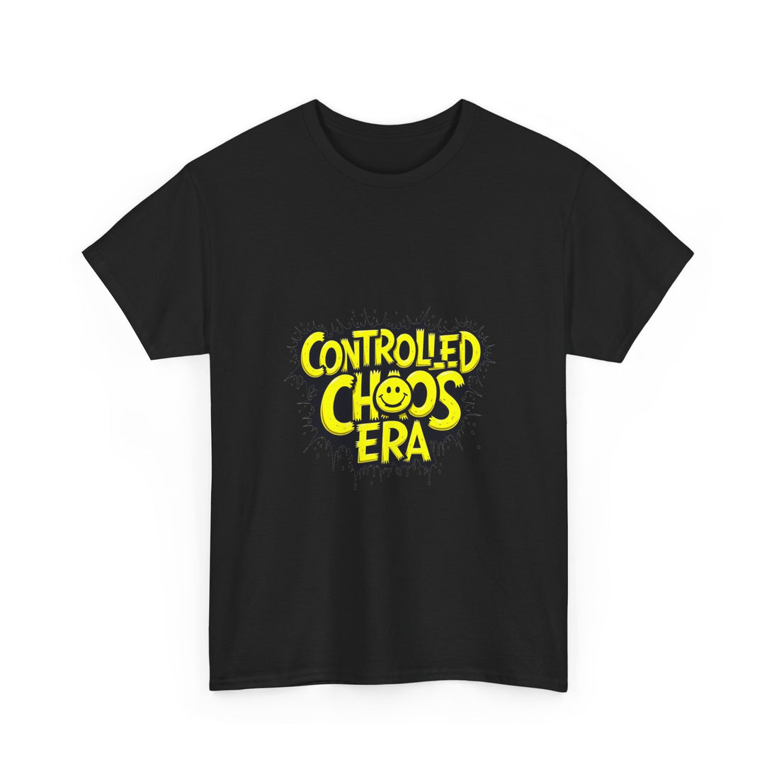 'Controlled Chaos Era'  Graphic Streetwear T-Shirt with Yellow Graffiti Logo