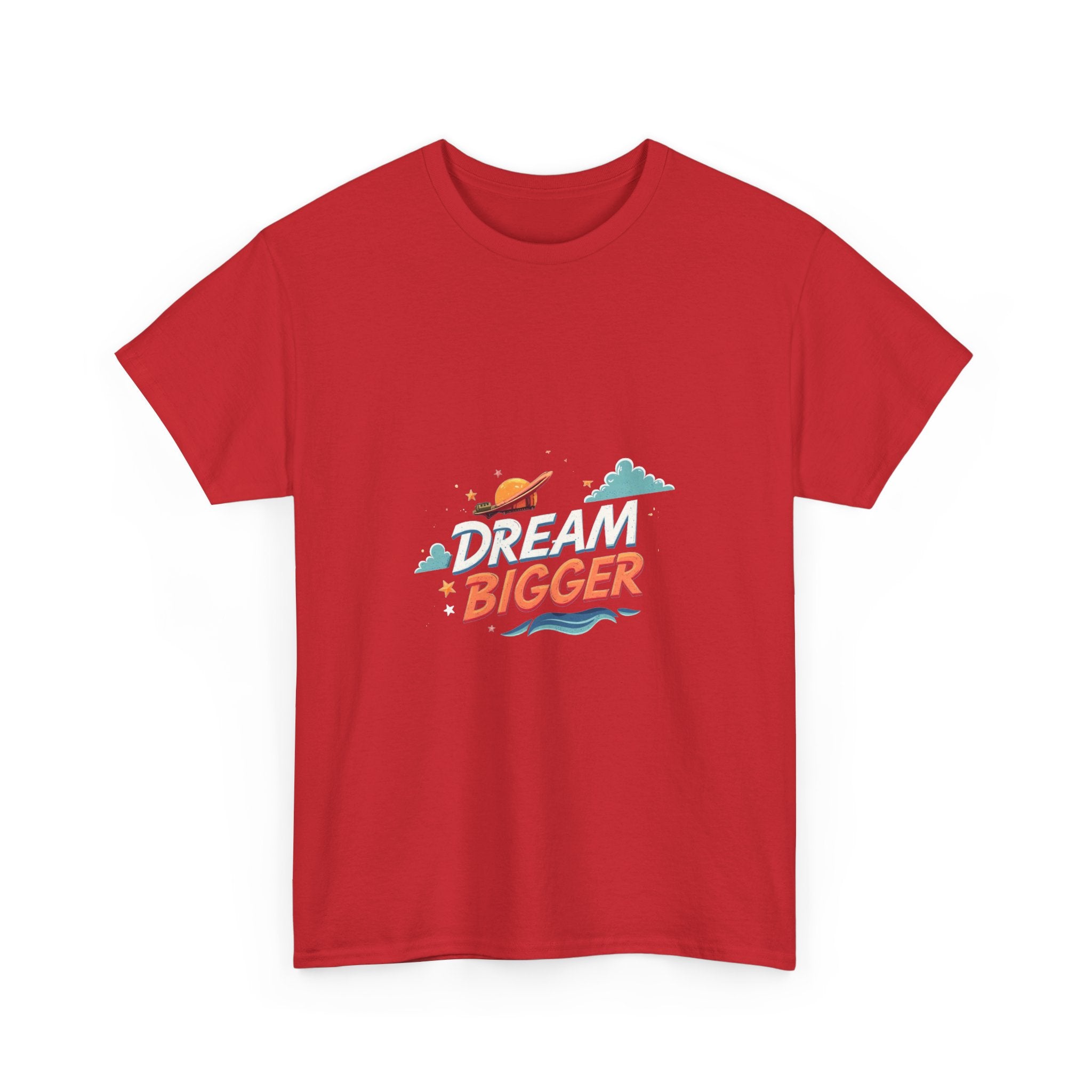 'Dream Bigger' Retro Space Graphic Inspirational T-Shirt