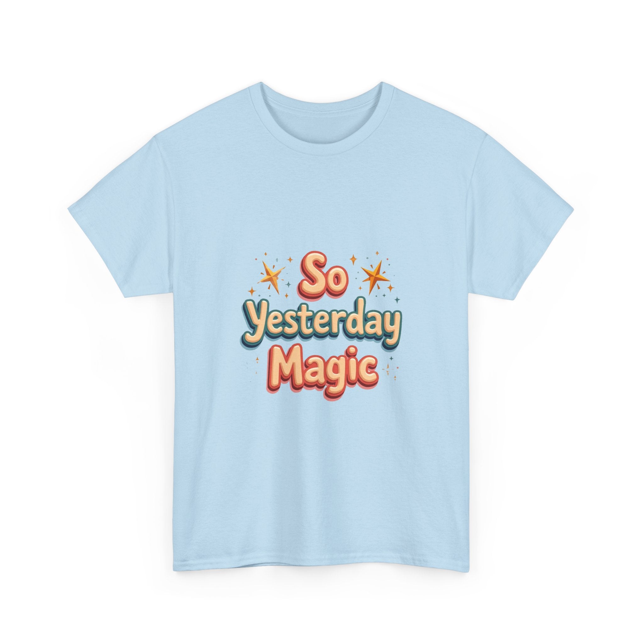 'So Yesterday Magic' Retro Sparkle Vintage Script T-Shirt
