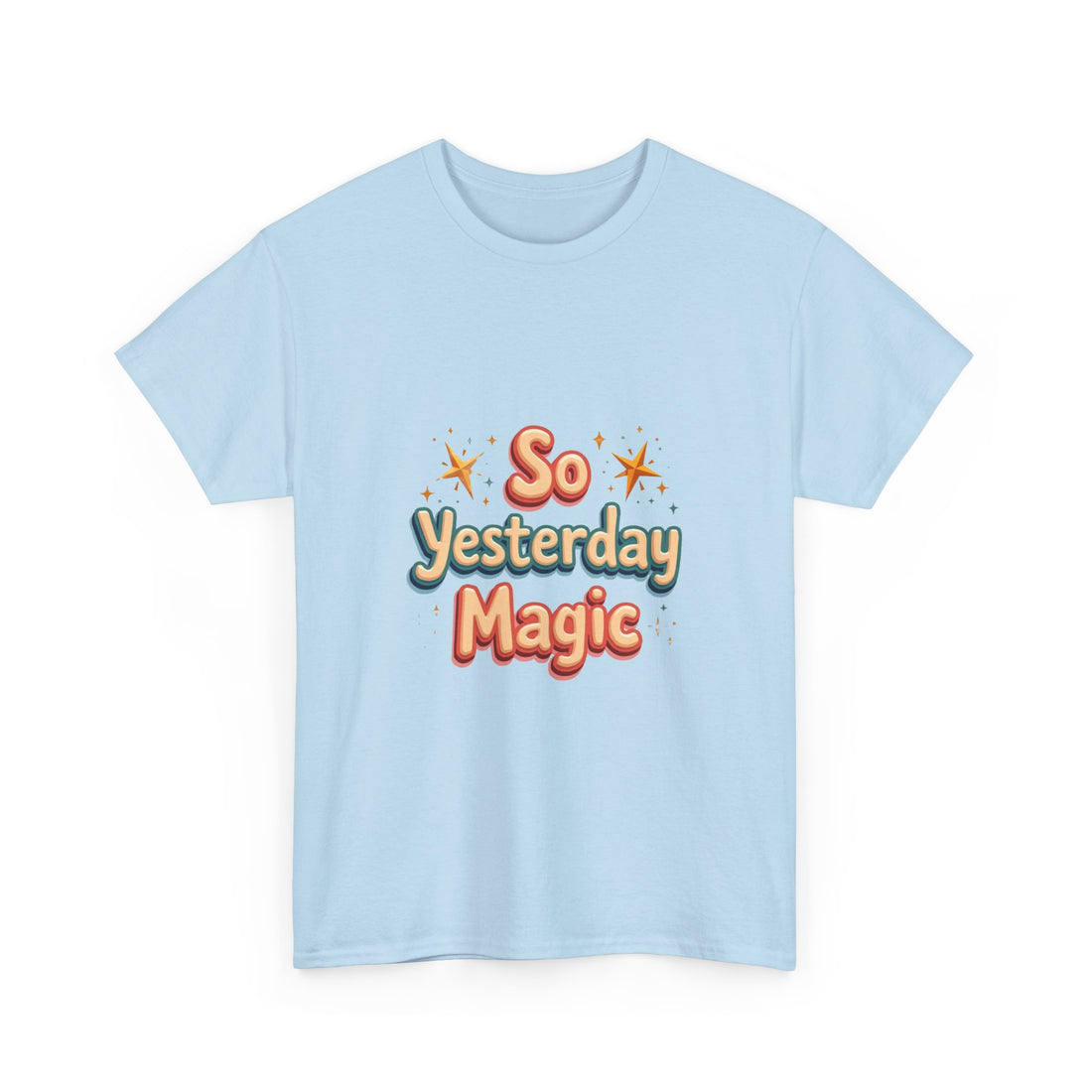 'So Yesterday Magic' Retro Sparkle Vintage Script T-Shirt