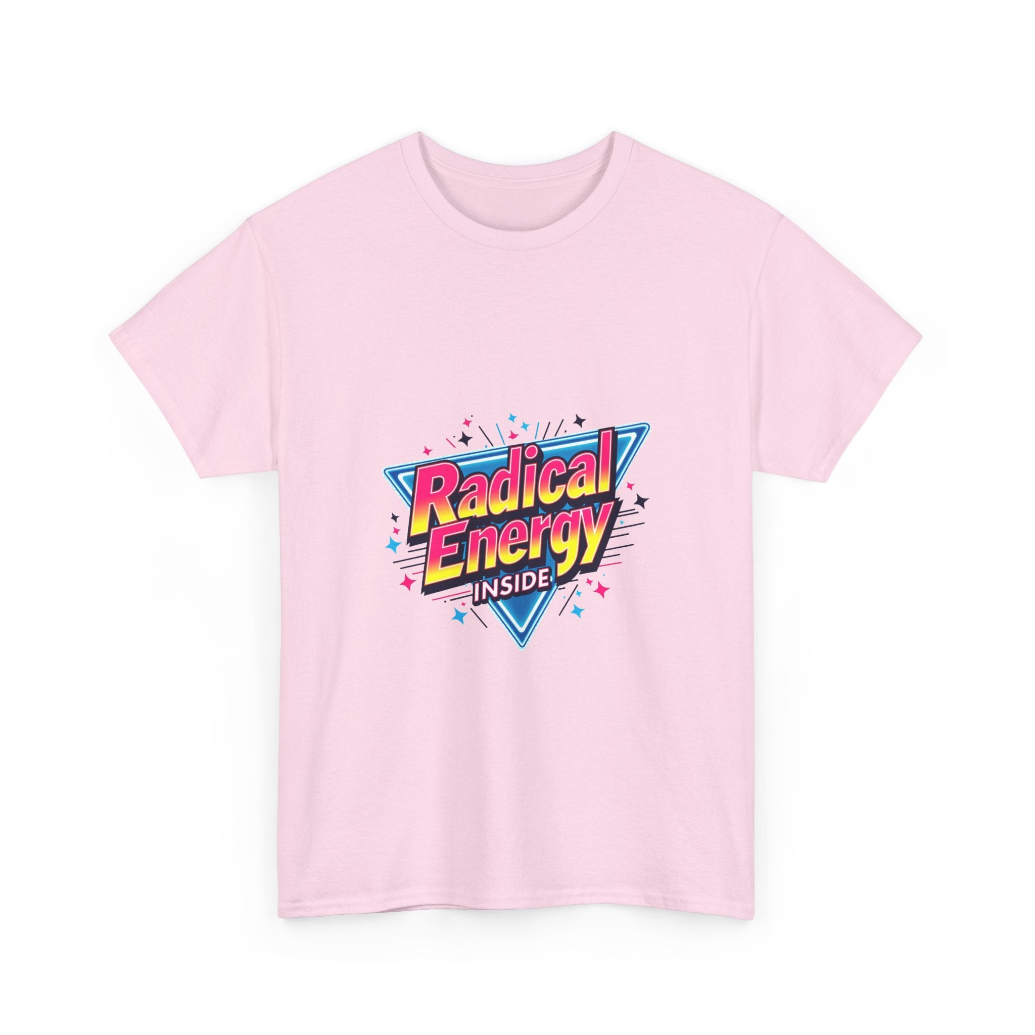Retro 80s Neon 'Radical Energy Inside' Graphic T-Shirt