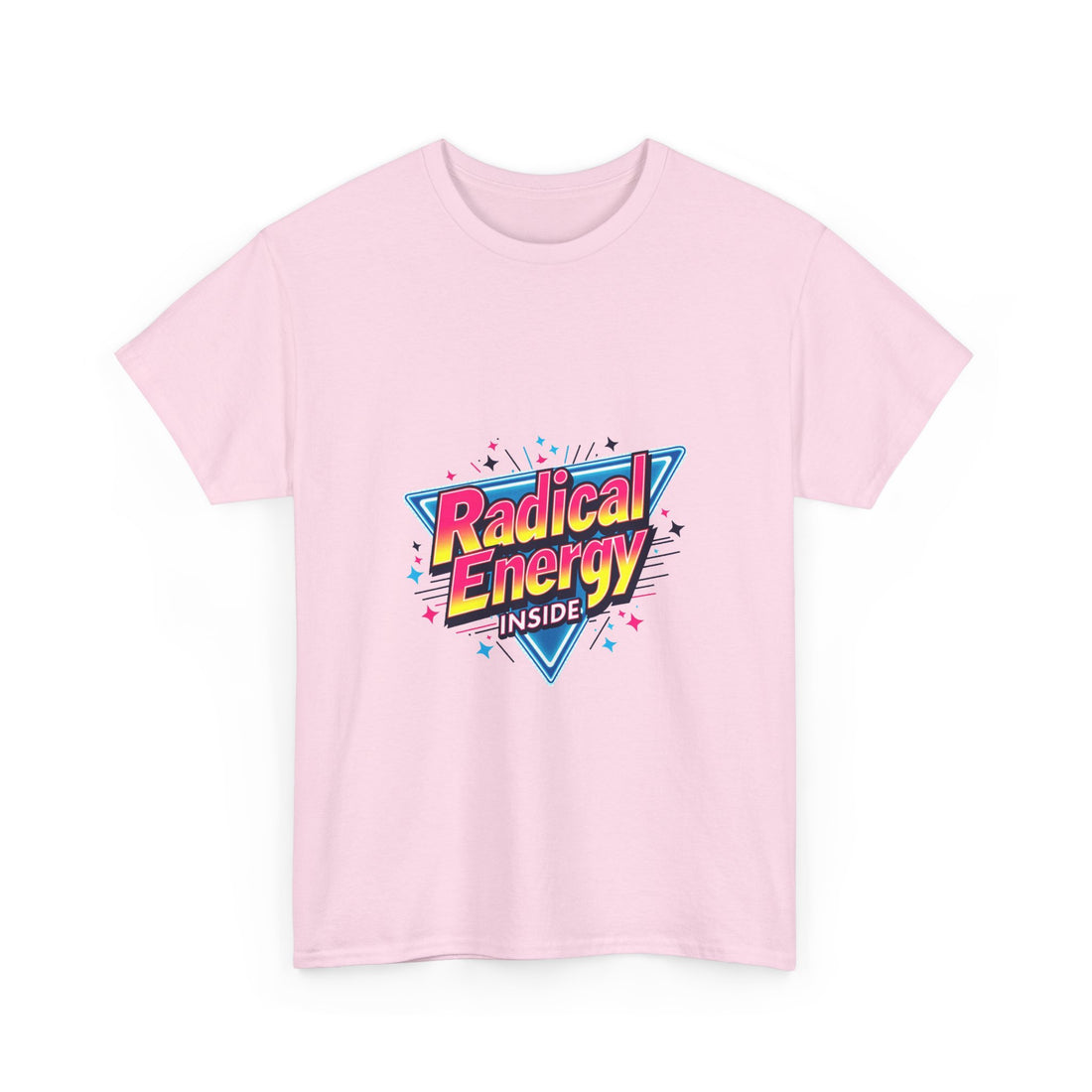 Retro 80s Neon 'Radical Energy Inside' Graphic T-Shirt