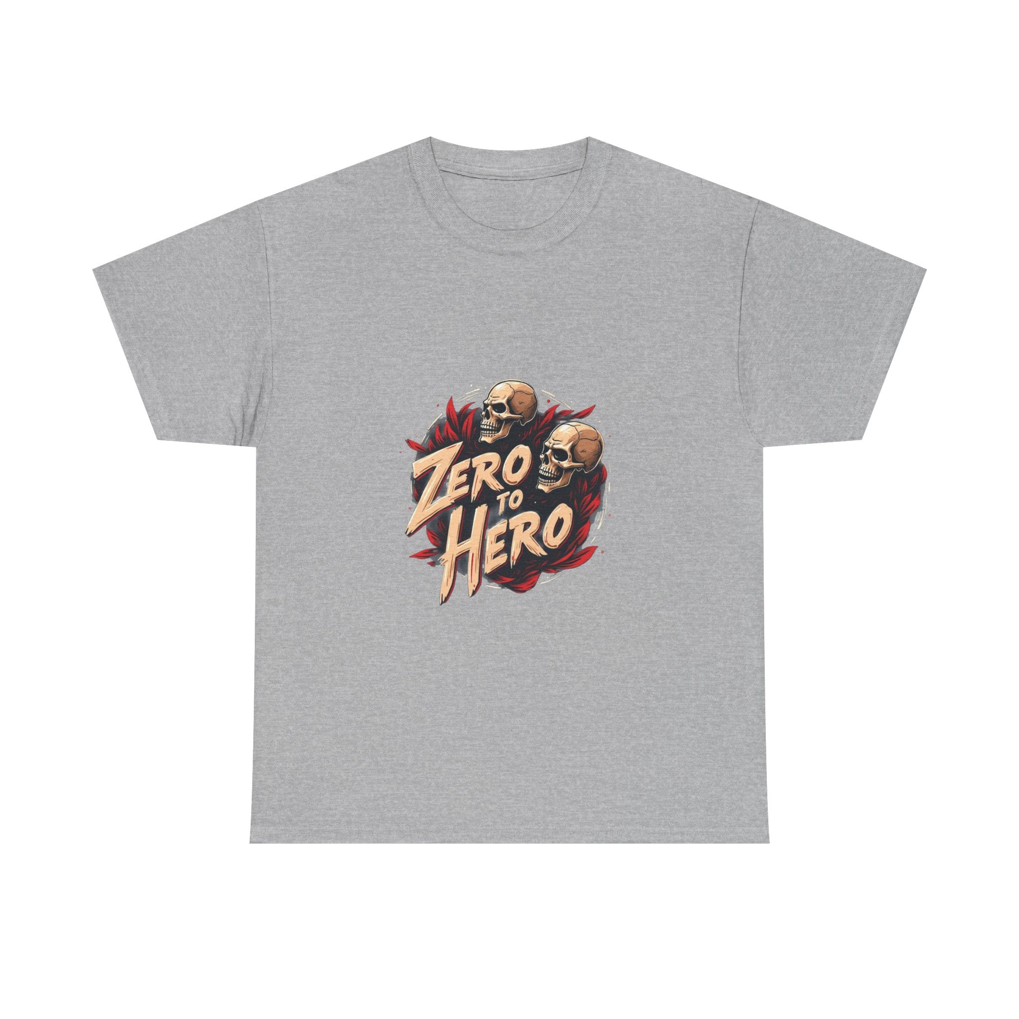 'Zero to Hero' Skull Graphic T-Shirt