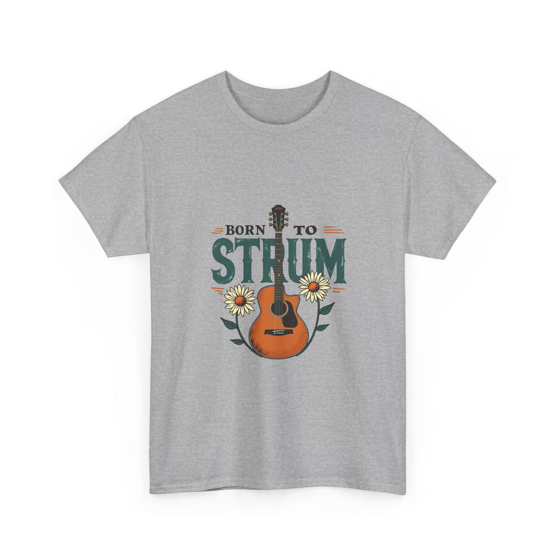 Born to Strum Acoustic Guitar T-Shirt for Musicians & Music Lovers