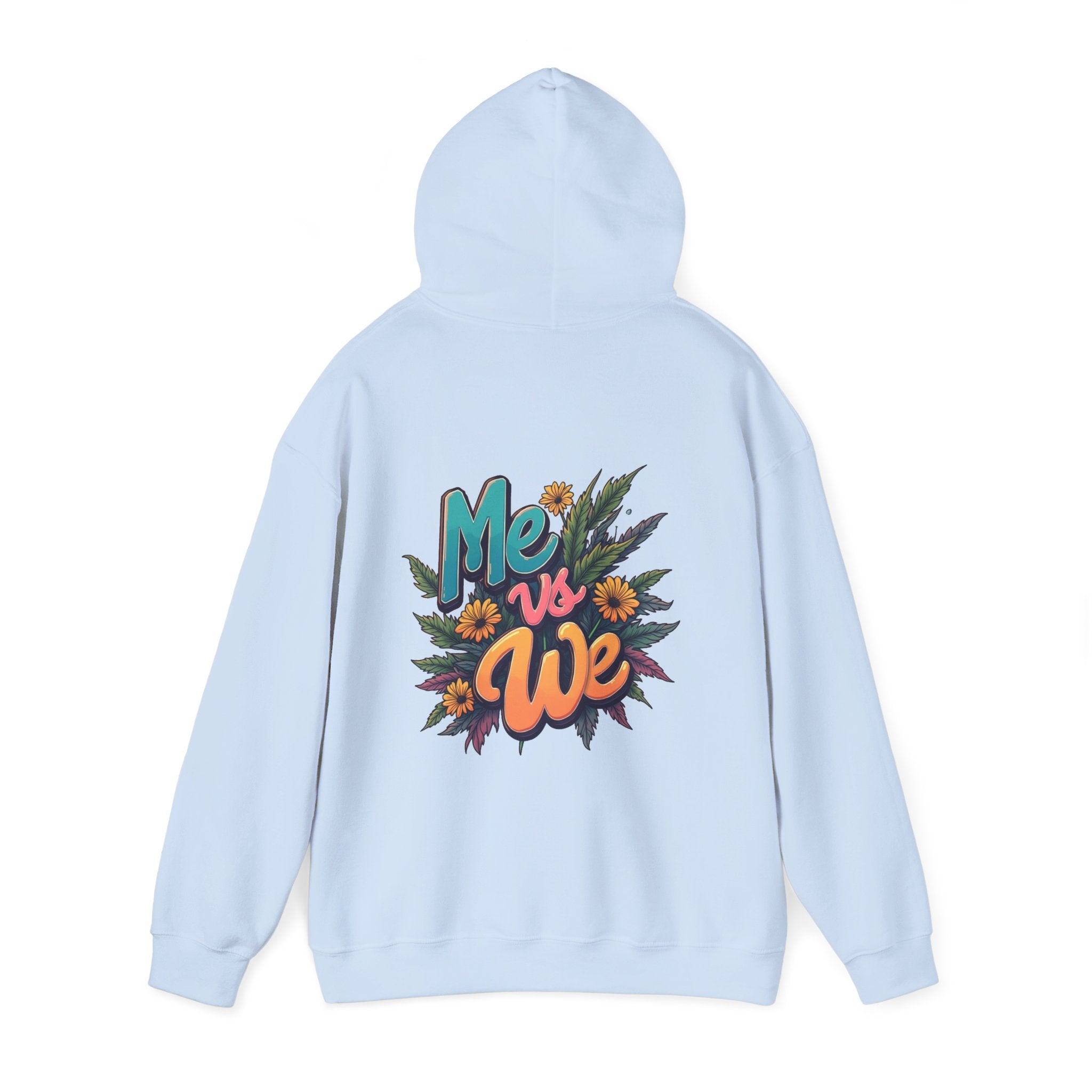 'Me vs We' Floral Hoodie Retro Sunflower Unity Hooded Sweatshirt