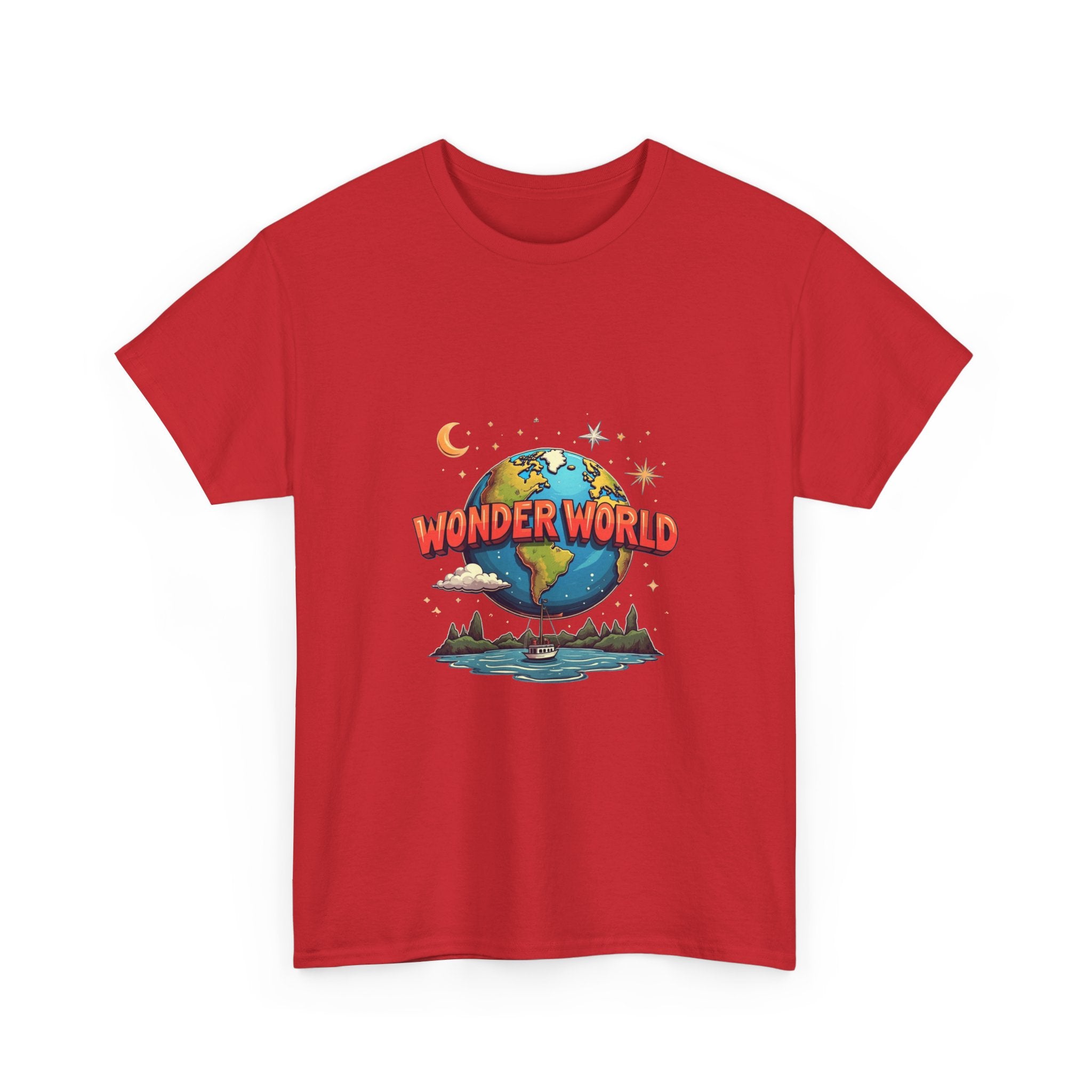 Wonder World Retro Graphic Earth & Nature Adventure T-Shirt
