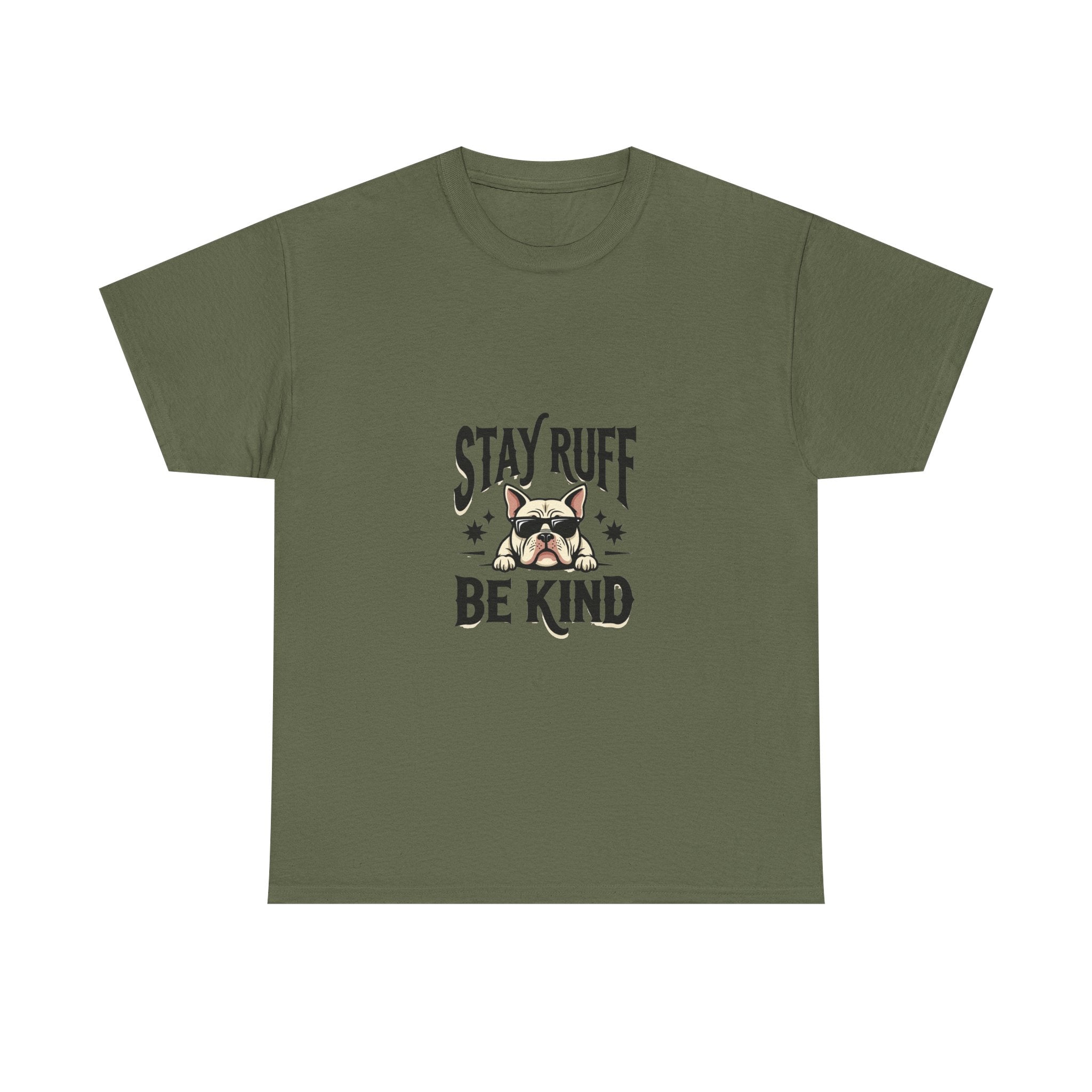 'Stay Ruff Be Kind' Cute French Bulldog Graphic T-Shirt