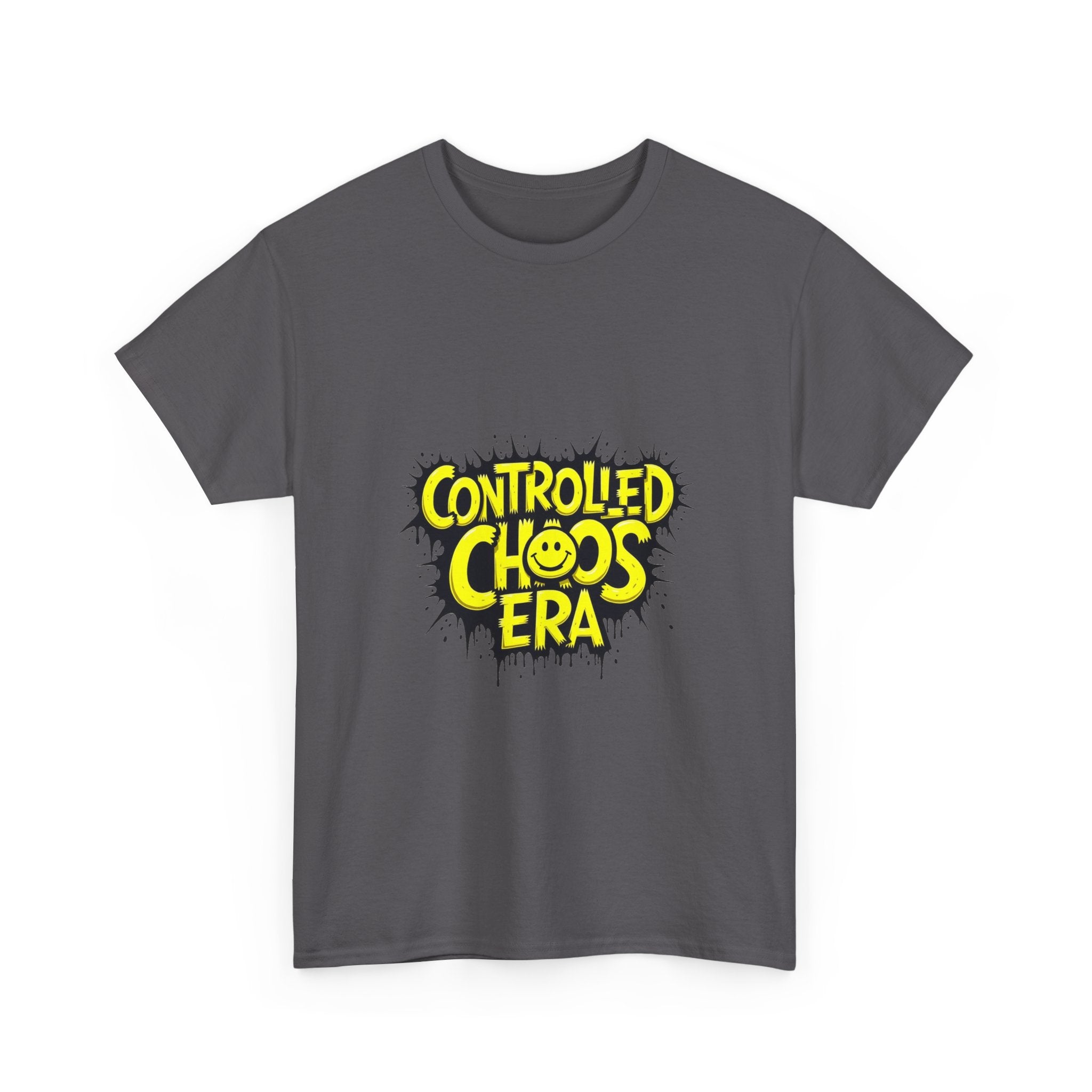 'Controlled Chaos Era'  Graphic Streetwear T-Shirt with Yellow Graffiti Logo