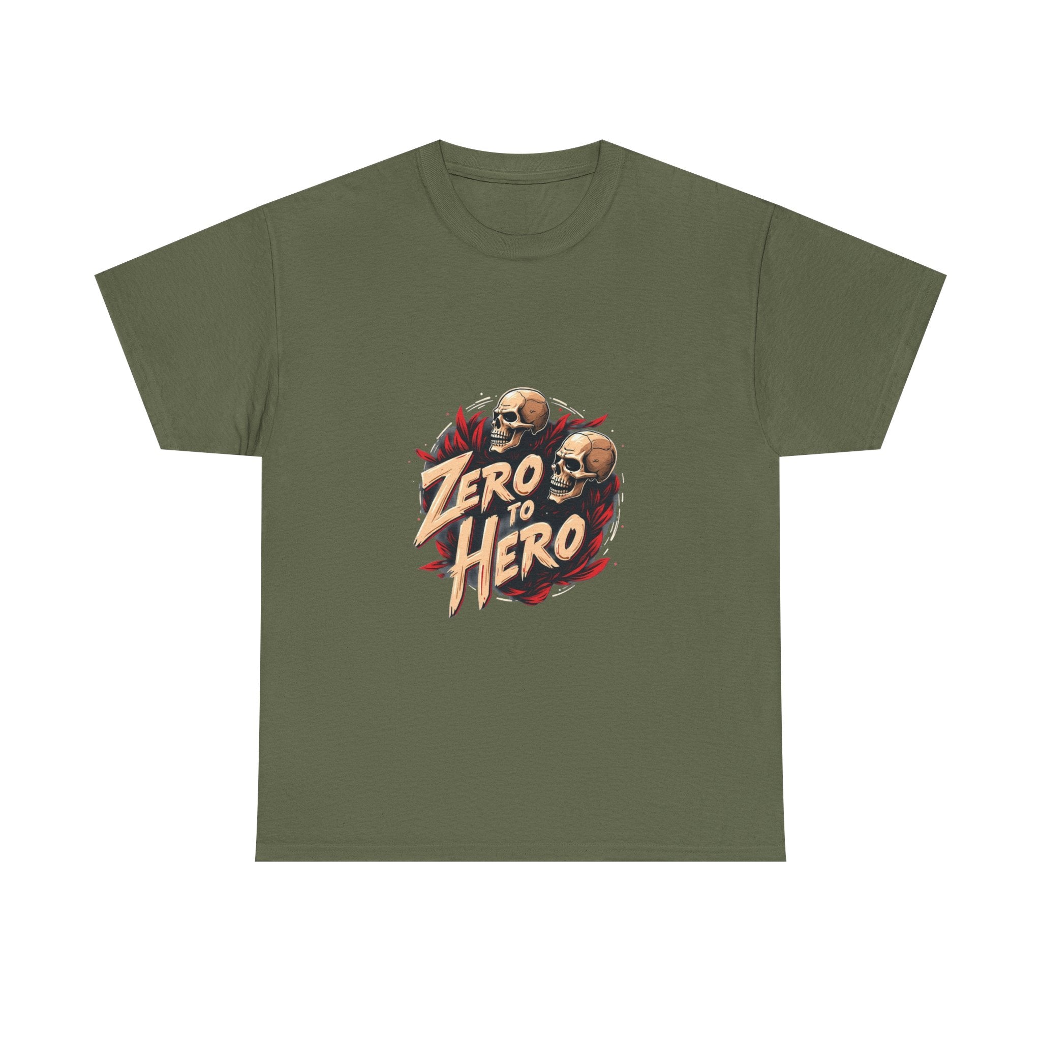 'Zero to Hero' Skull Graphic T-Shirt
