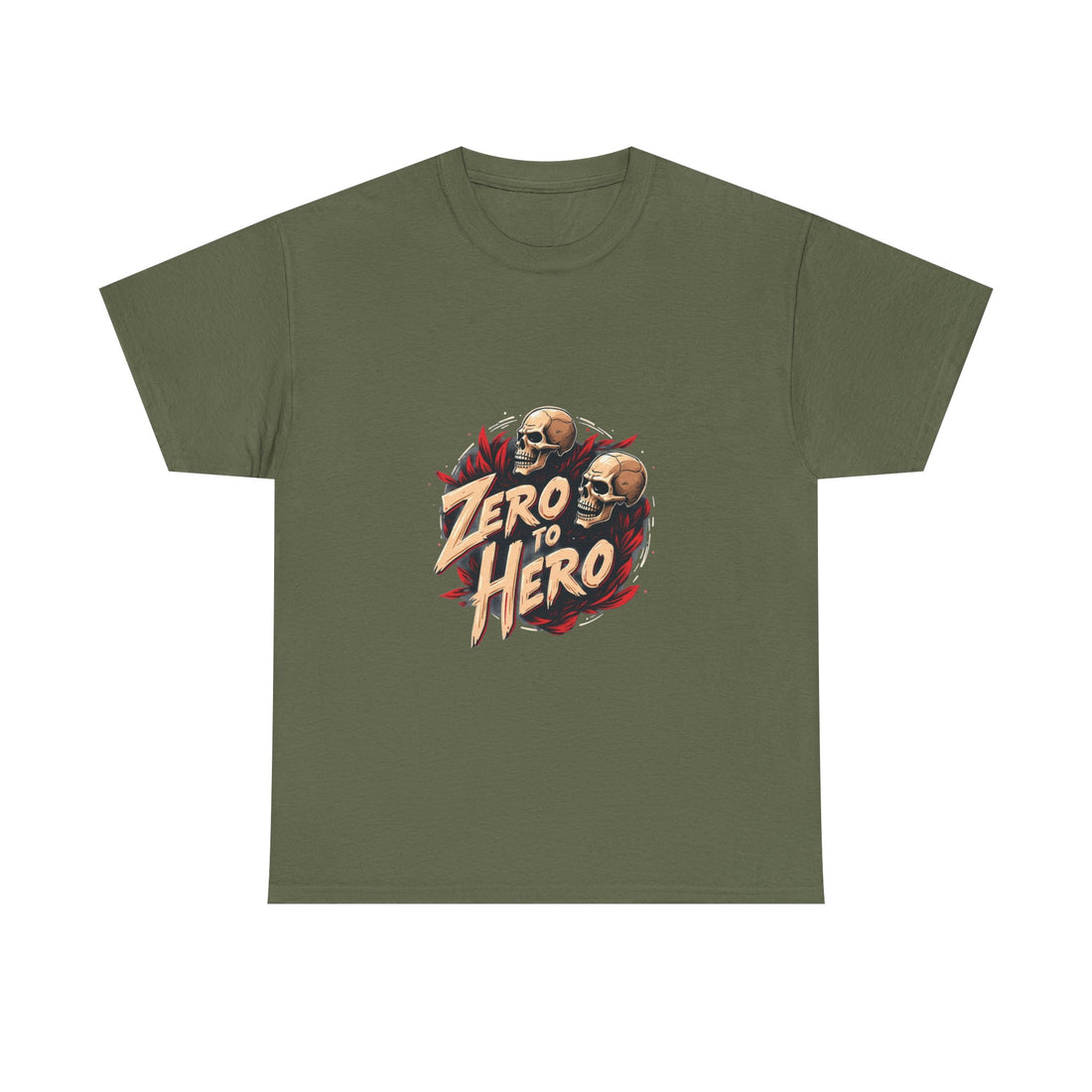 'Zero to Hero' Skull Graphic T-Shirt