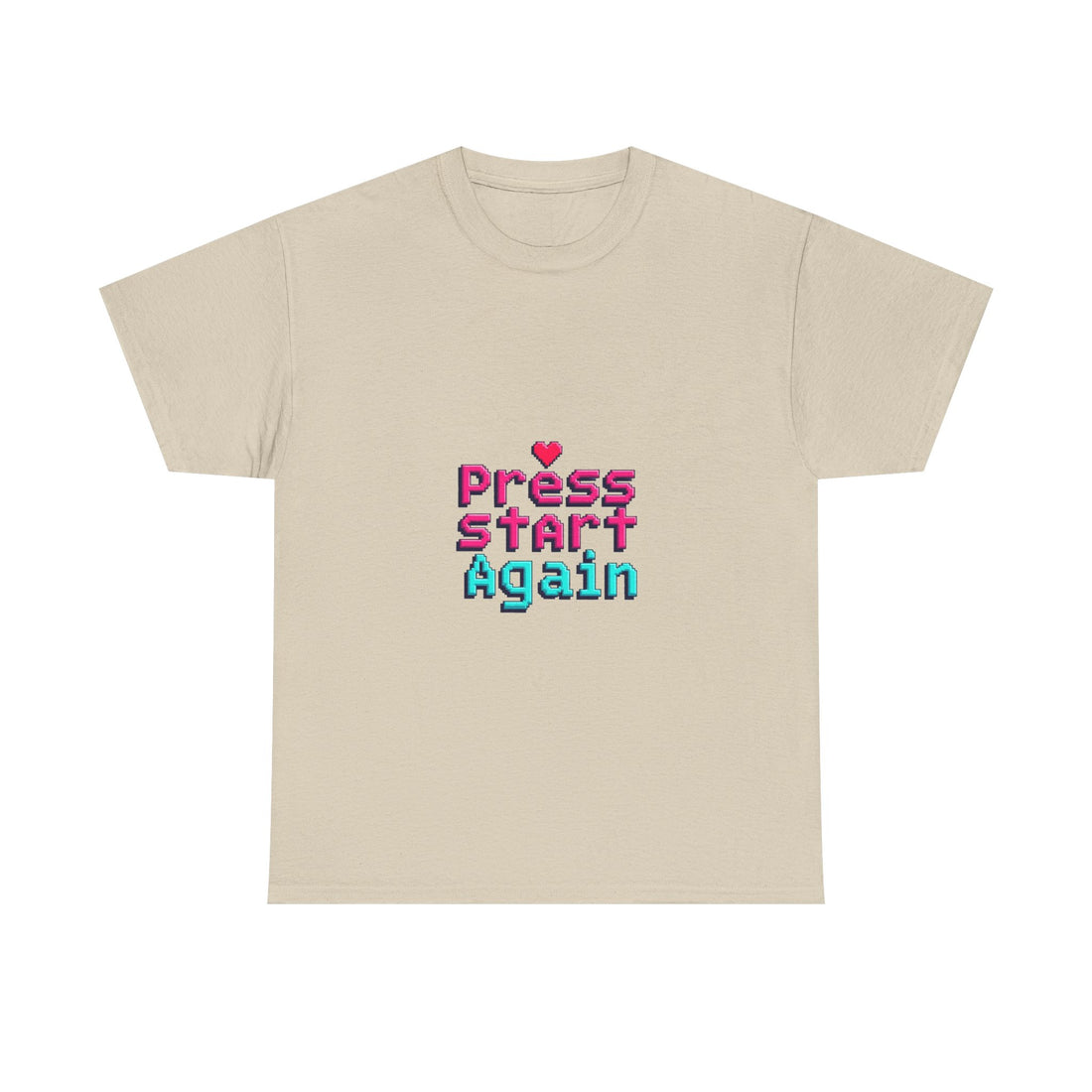 'Press Start Again' Retro Pixel Gaming T-Shirt