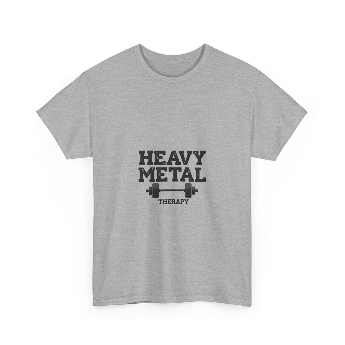 'Heavy Metal Therapy' Funny Weightlifting Gym T-Shirt