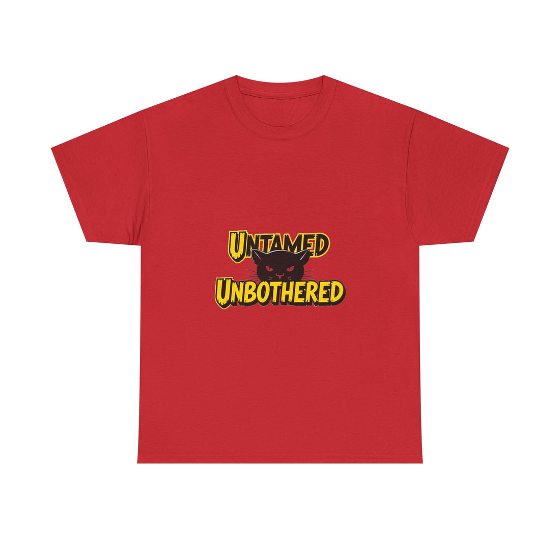 Untamed Unbothered Funny Cat Graphic T-Shirt